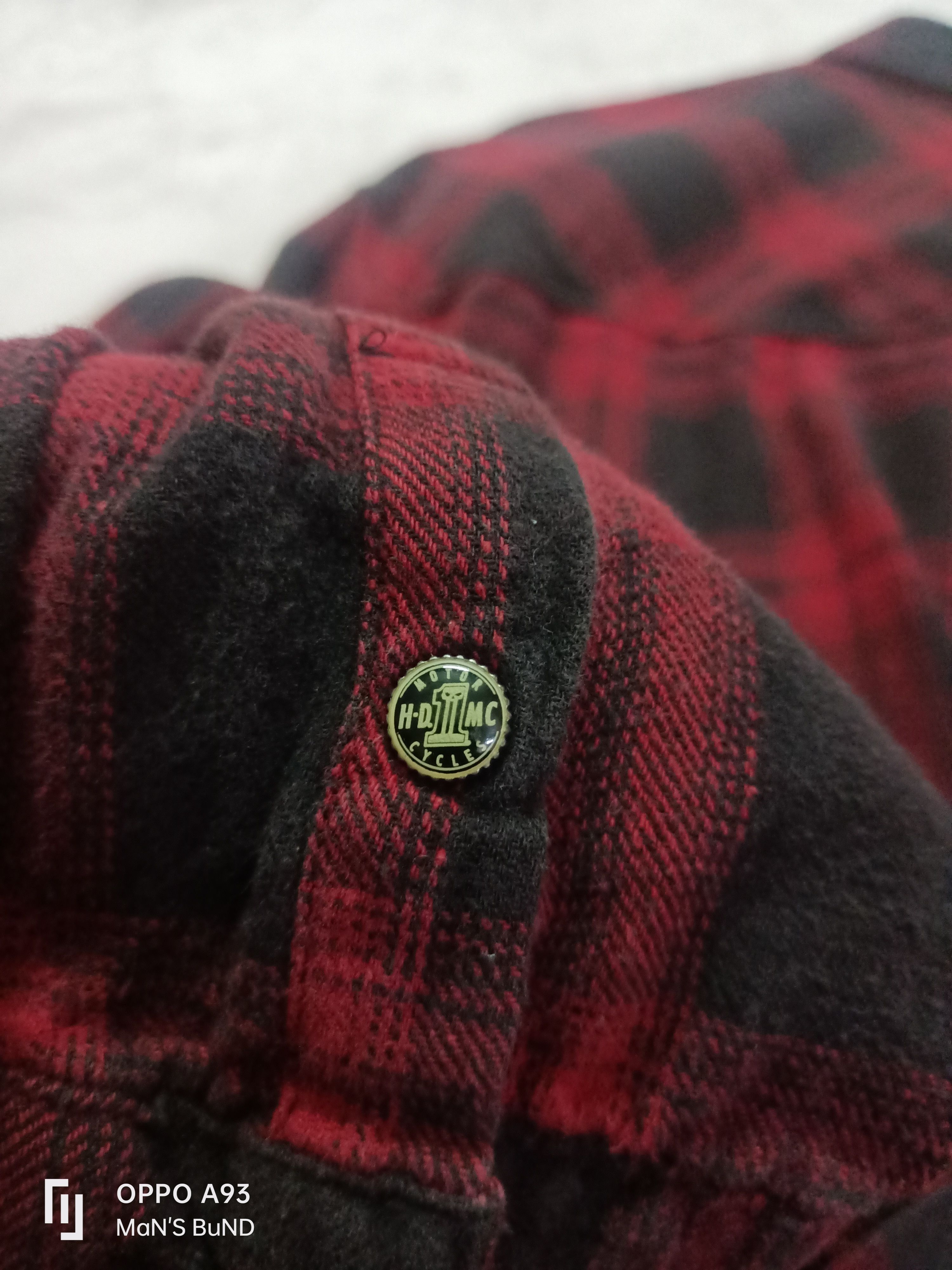 Flannel × Harley Davidson × Vintage HARLEY DAVIDSON Men's Red Plaid Flannel Slim Fit 99023-16VM Size US XL / EU 56 / 4 - 23 Thumbnail