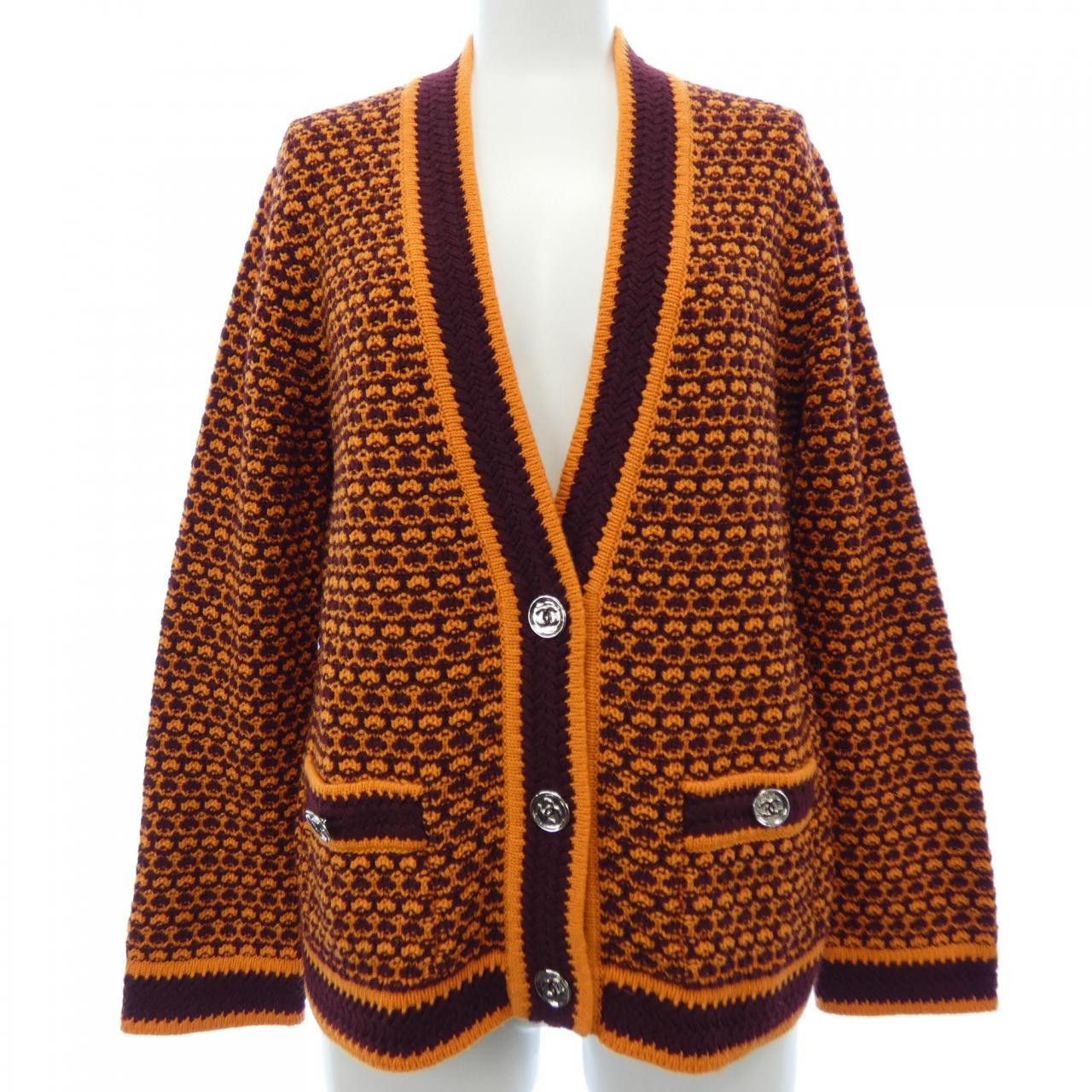 Chanel Chanel Chanel Cashmere Cardigan Textile Tops P75413K10791 DUTY FREE for USA Size ONE SIZE - 1 Thumbnail