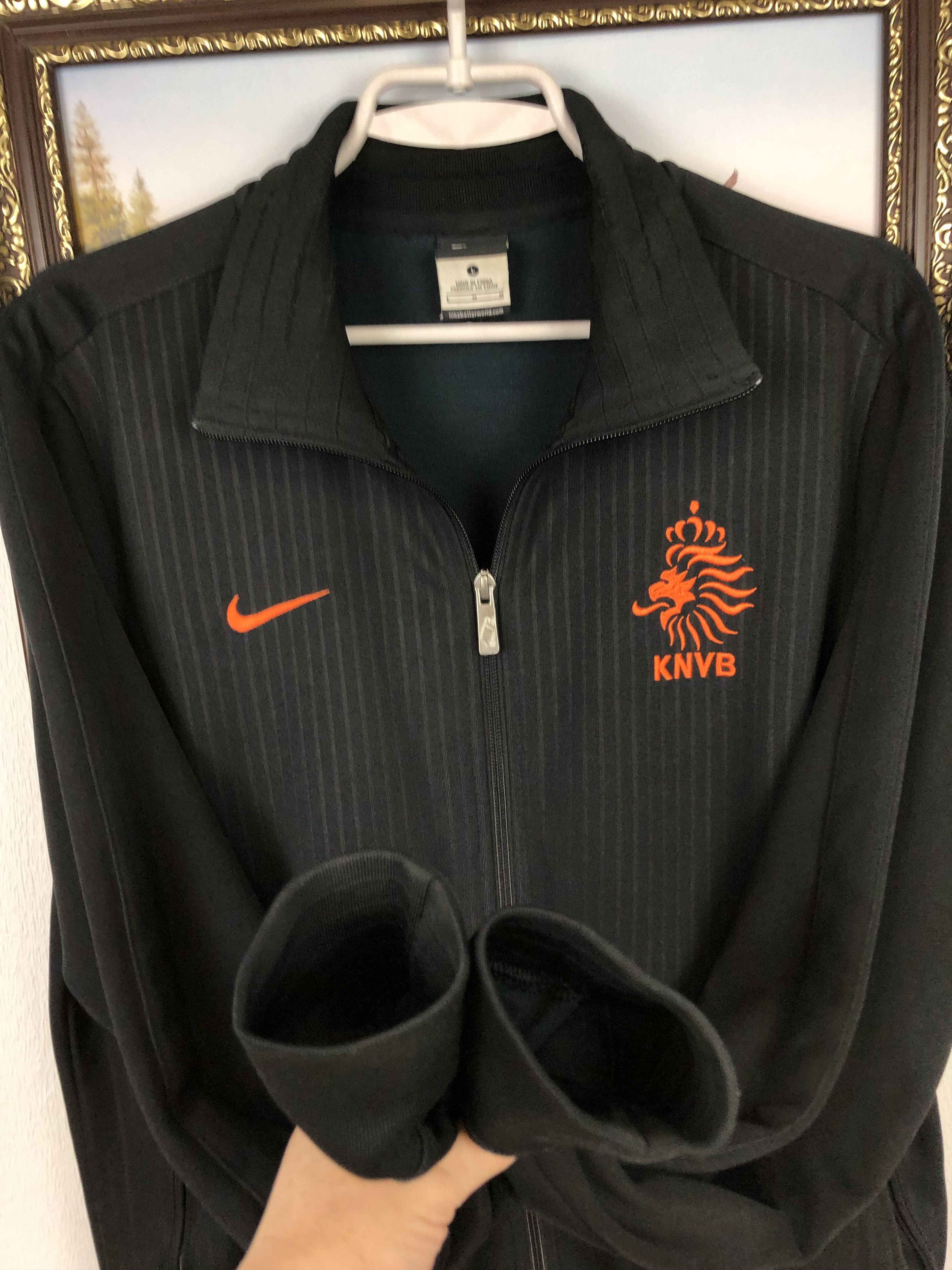 Nike Nike Netherlands Holland Football Black Jacket Soccer Track Size US L / EU 52-54 / 3 - 5 Thumbnail