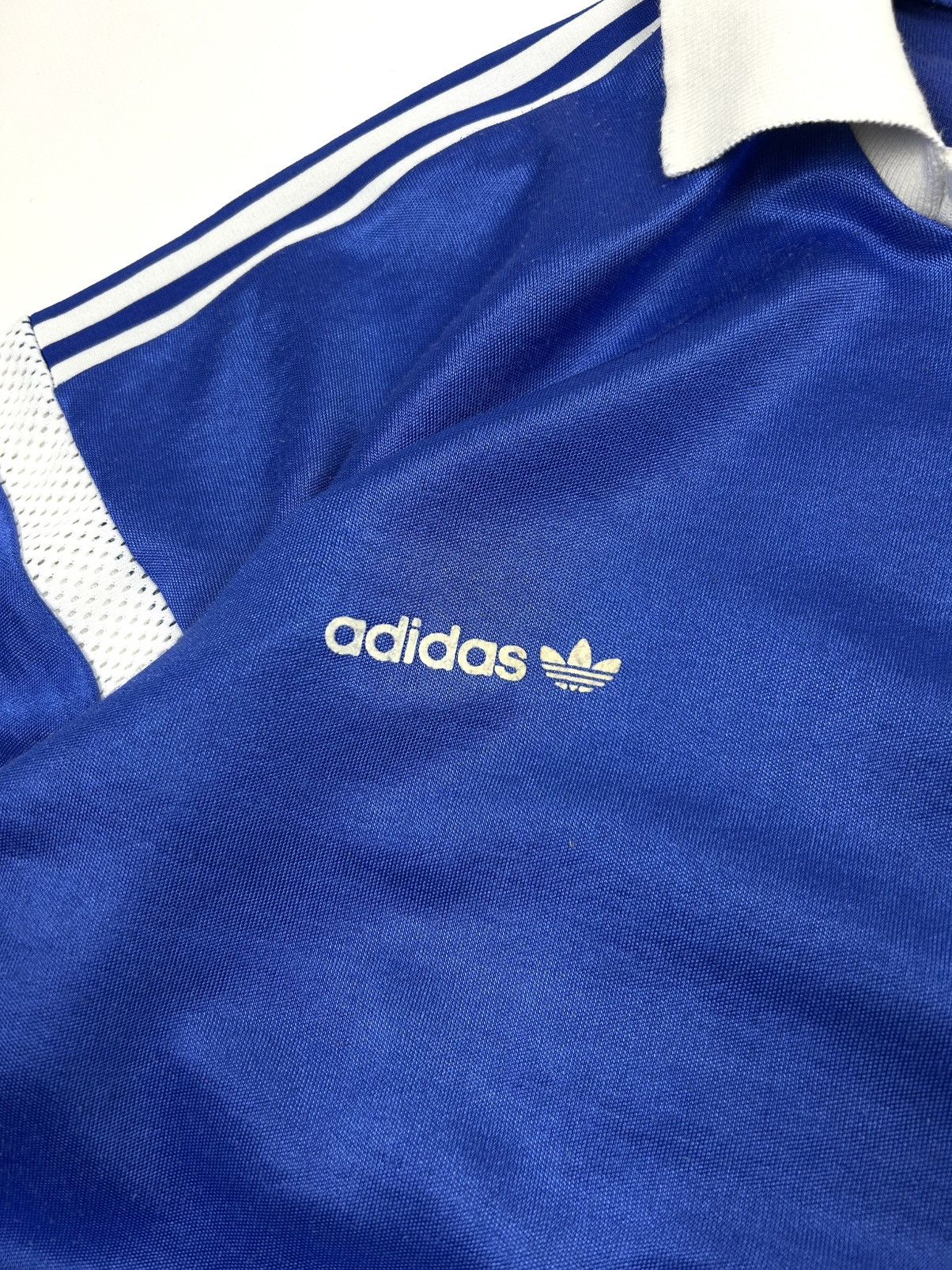 Adidas RARE Adidas 80s Vintage Soccer Jersey Blue L Made in France Size US L / EU 52-54 / 3 - 10 Thumbnail