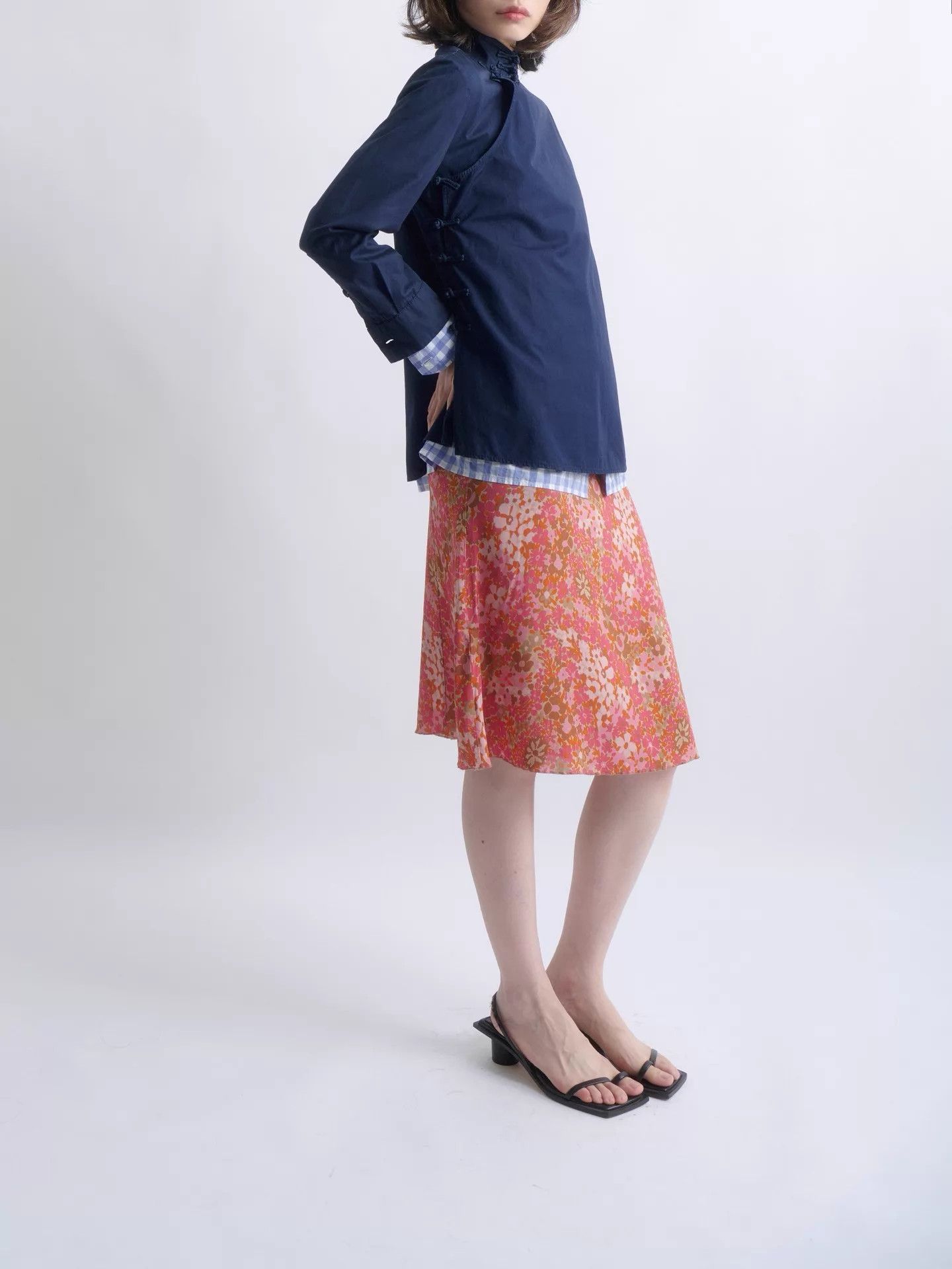 Miu Miu MIU MIU 2003 SS Navy Blue Slanted Placket Frog Jacket Size S / US 4 / IT 40 - 6 Thumbnail