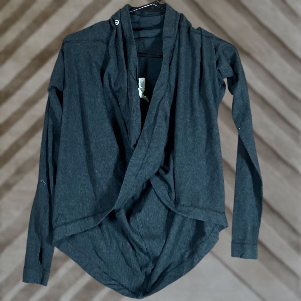 Lululemon Lululemon Athletica Women Sweater Charcoal Iconic Wrap Long Sleeve Stretch 4 Size S / US 4 / IT 40 - 1 Thumbnail