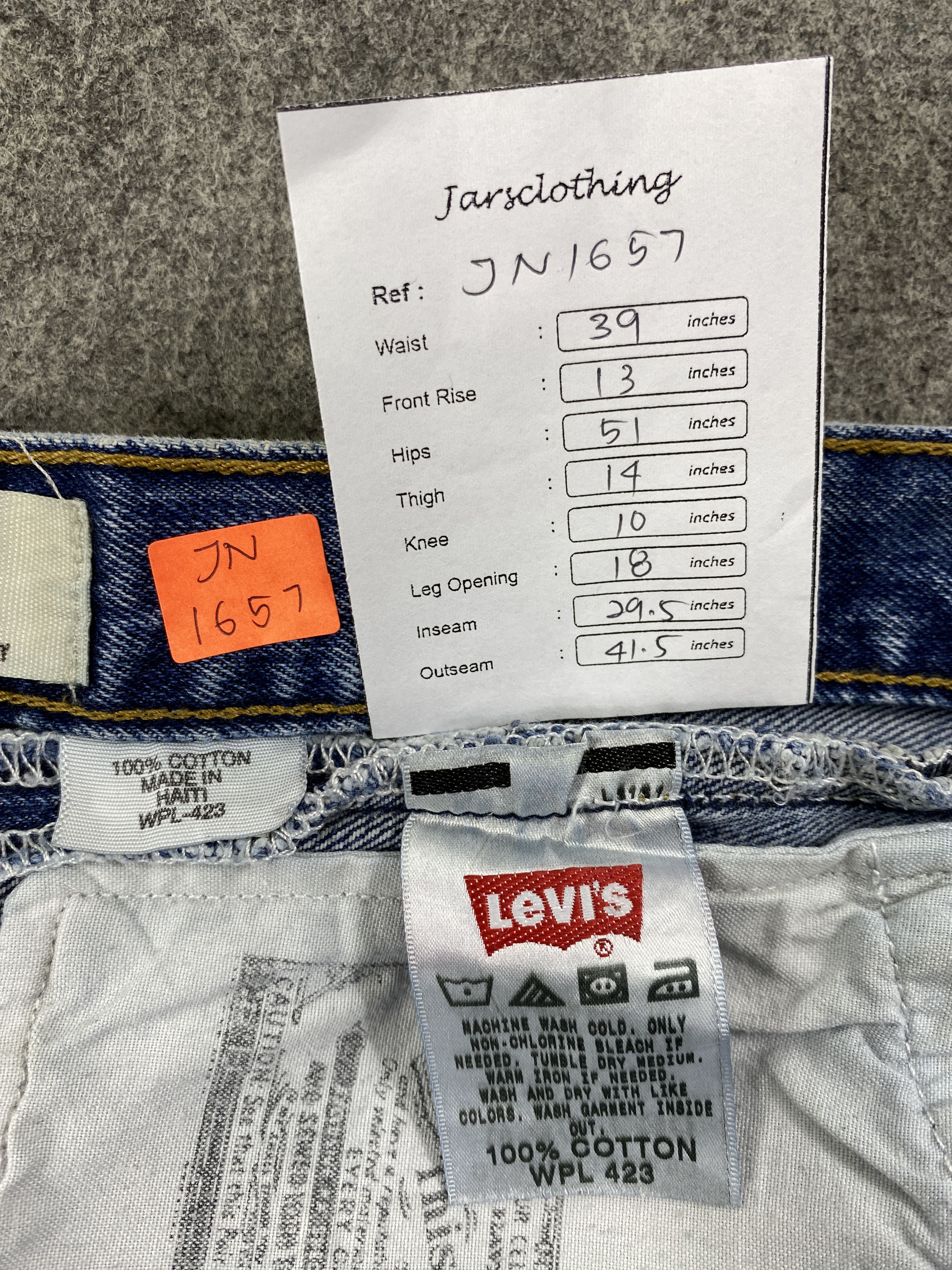 Levi's Distressed Blue Vintage Levi's 501 39x29.5 Denim -JN1657 Size US 39 - 8 Thumbnail