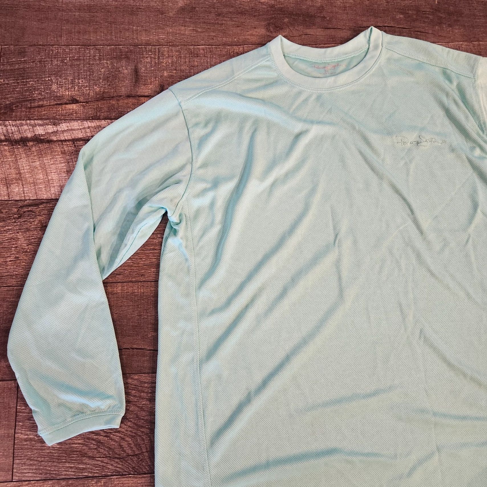 Panama Jack Panama Jack Performance Fishing Shirt Long Sleeve UPF Men's Medium Aqua Blue Shirt Mens M Blue Logo Fish Size US M / EU 48-50 / 2 - 3 Thumbnail