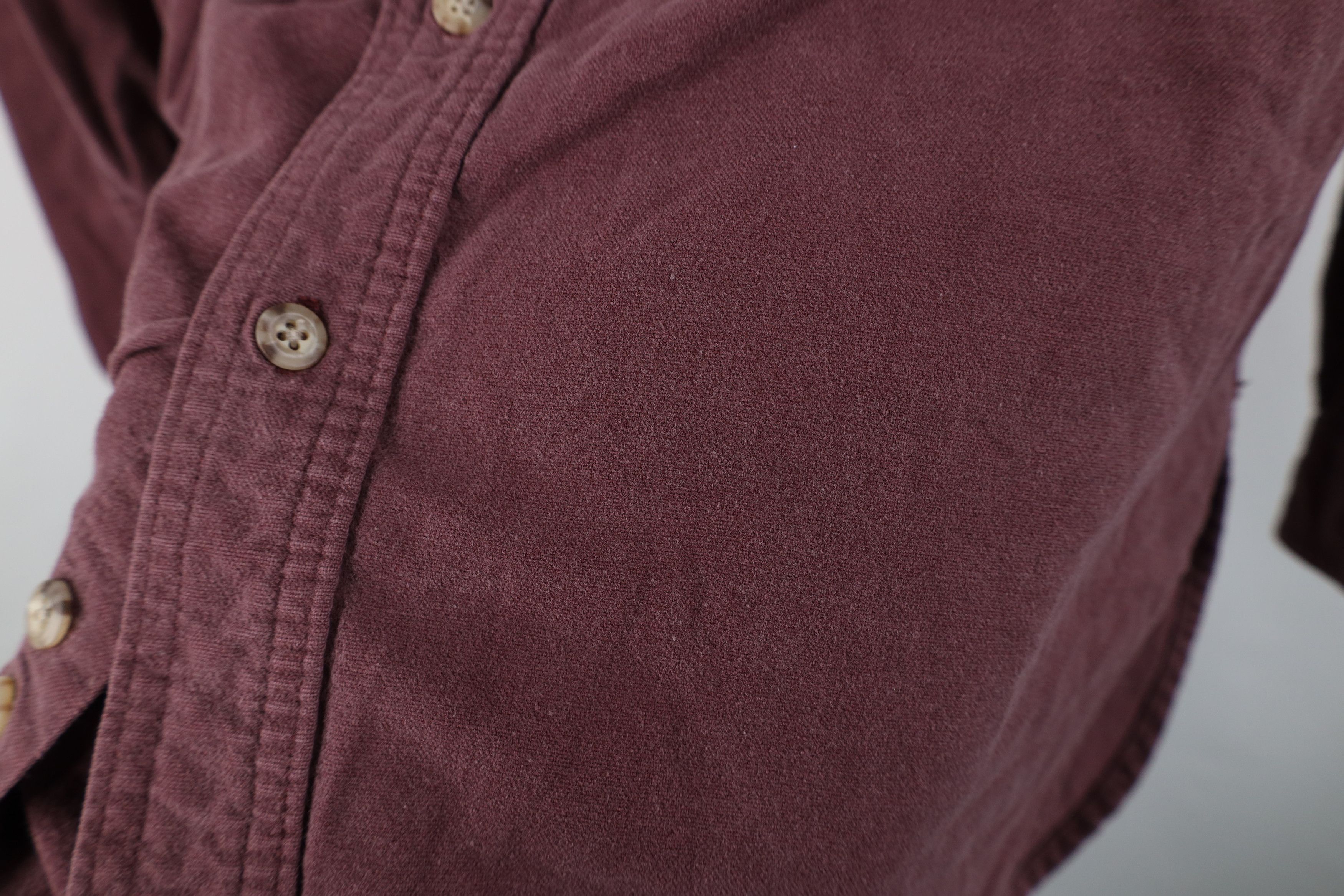Eddie Bauer Vintage 90s Eddie Bauer Chamois Cloth Button Shirt Maroon Size US M / EU 48-50 / 2 - 5 Thumbnail