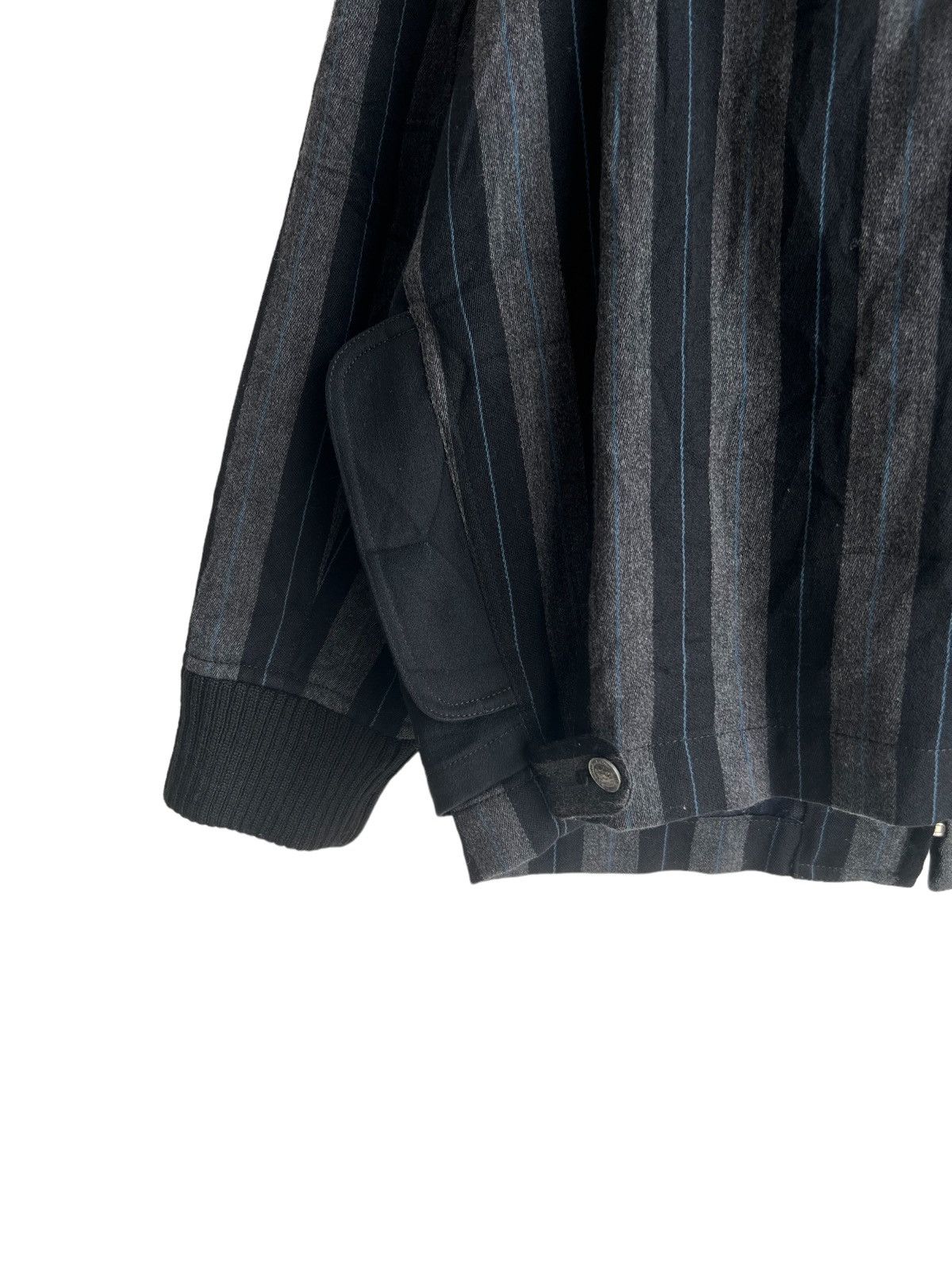 Comme des Garcons Homme Deux 80s Half Moon TK CDG Hybrid Vest Striped Boxy Bomber Jacket Size US L / EU 52-54 / 3 - 10 Thumbnail