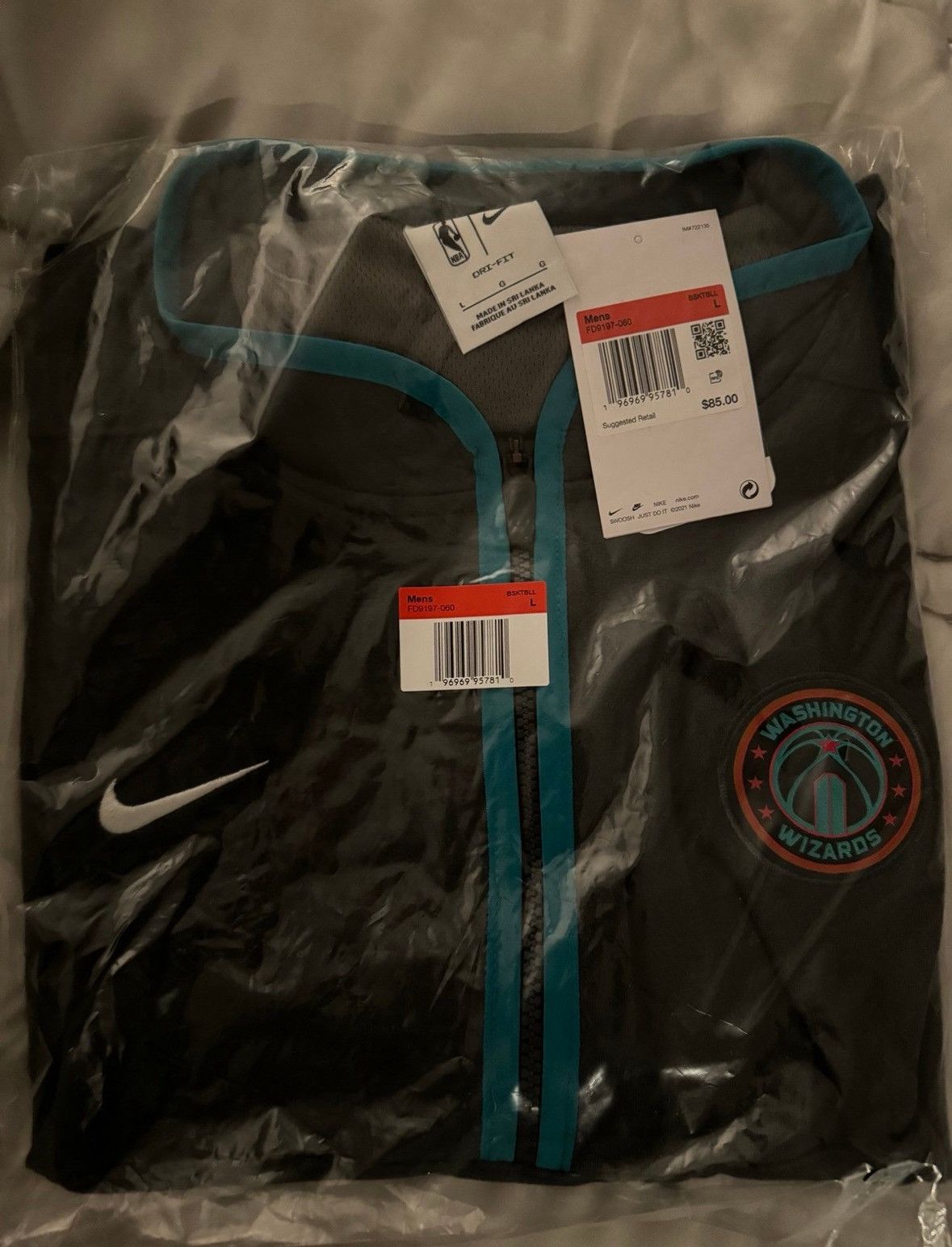 Nike Nike Anthracite Wizards City Edition Authentic Half-Zip Top Size US M / EU 48-50 / 2 - 4 Thumbnail