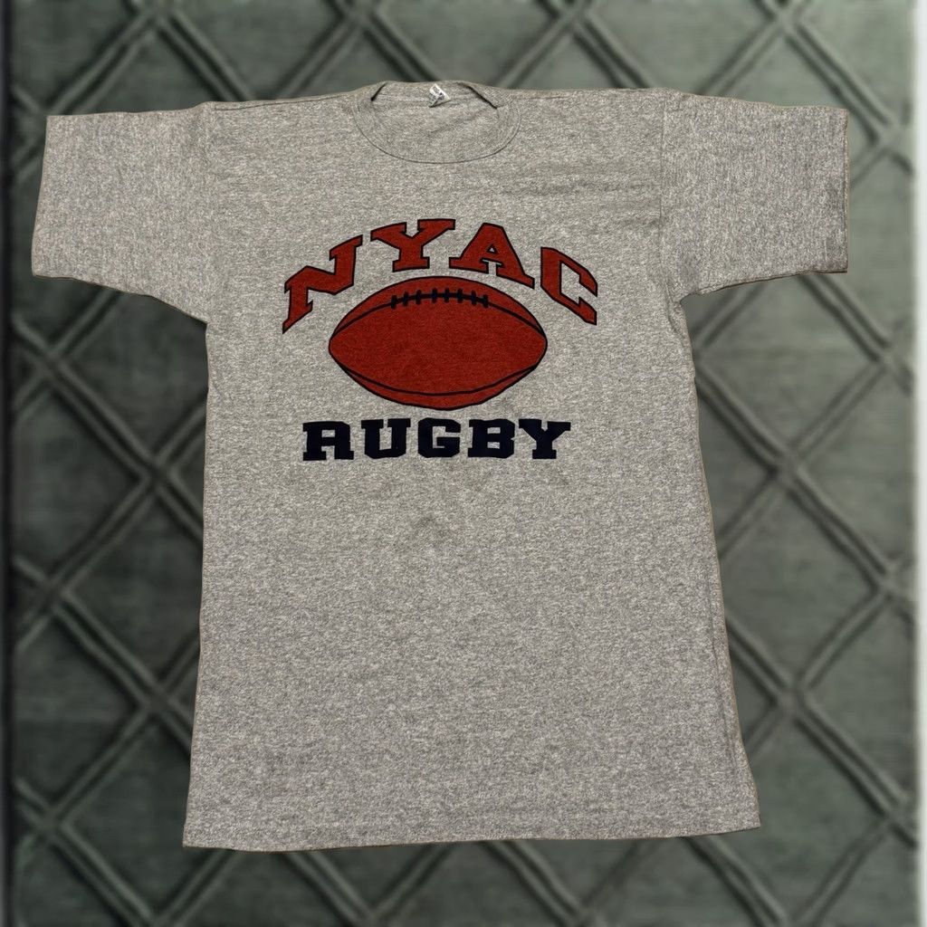 Champion VINTAGE Champion NYAC Rugby Shirt Large Gray 80s USA Men T-Shirt Size US L / EU 52-54 / 3 - 1 Thumbnail