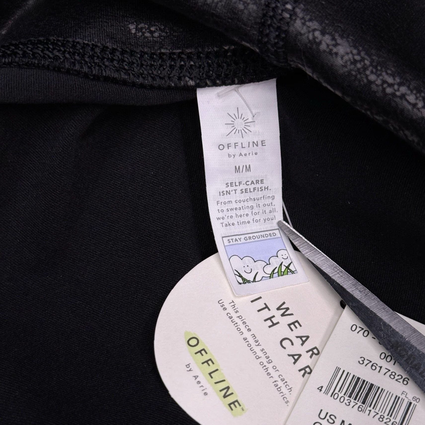 Vintage Aerie Leggings Womens M Black High Rise Stretch Size 32" / US 10 / IT 46 - 6 Thumbnail