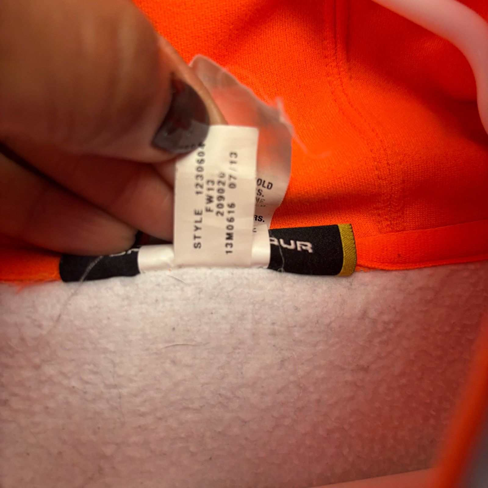Under Armour Under Armour Hoodie XL Gray Orange Logo Athletic Pullover Size US XL / EU 56 / 4 - 11 Thumbnail