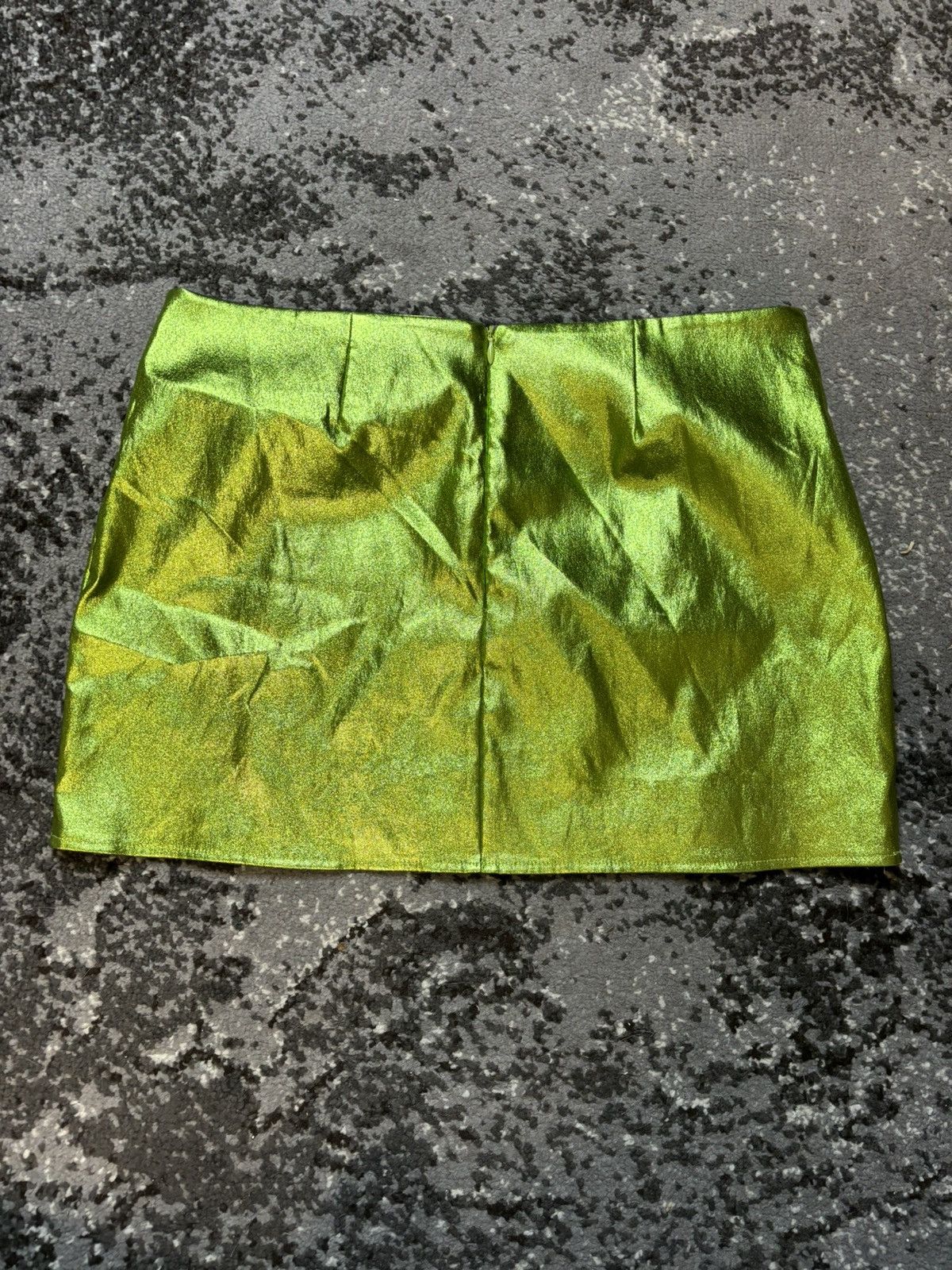 Japanese Brand ASYOU buckle japanese mini skirt Metallic green Size 30" / US 8 / IT 44 - 8 Thumbnail