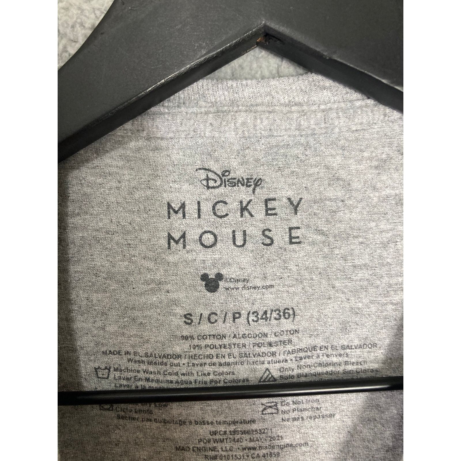 Disney Disney Mickey Mouse Graphic T-Shirt Gray Unisex Adult Size S Size US S / EU 44-46 / 1 - 3 Thumbnail