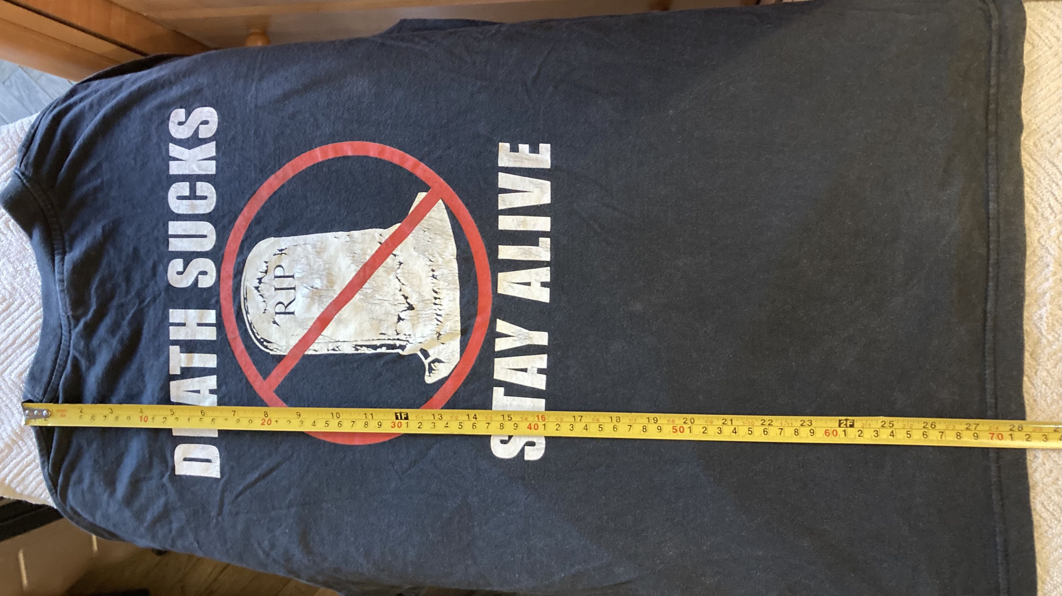Band Tees Vintage Death Sucks Stay Alive Tee Size US XL / EU 56 / 4 - 9 Thumbnail