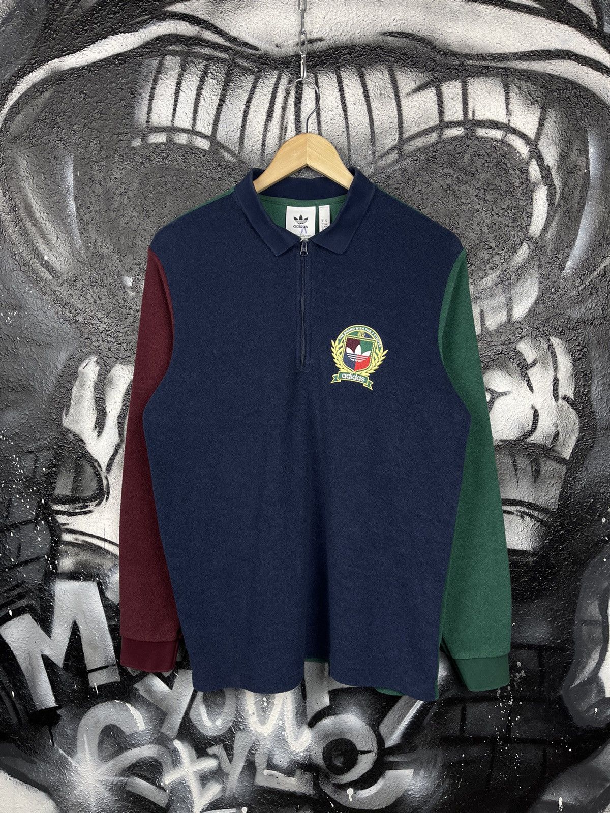 Adidas Adidas Originals Collegiate Crest Colour Long Sleeve Size M Size US M / EU 48-50 / 2 - 2 Thumbnail