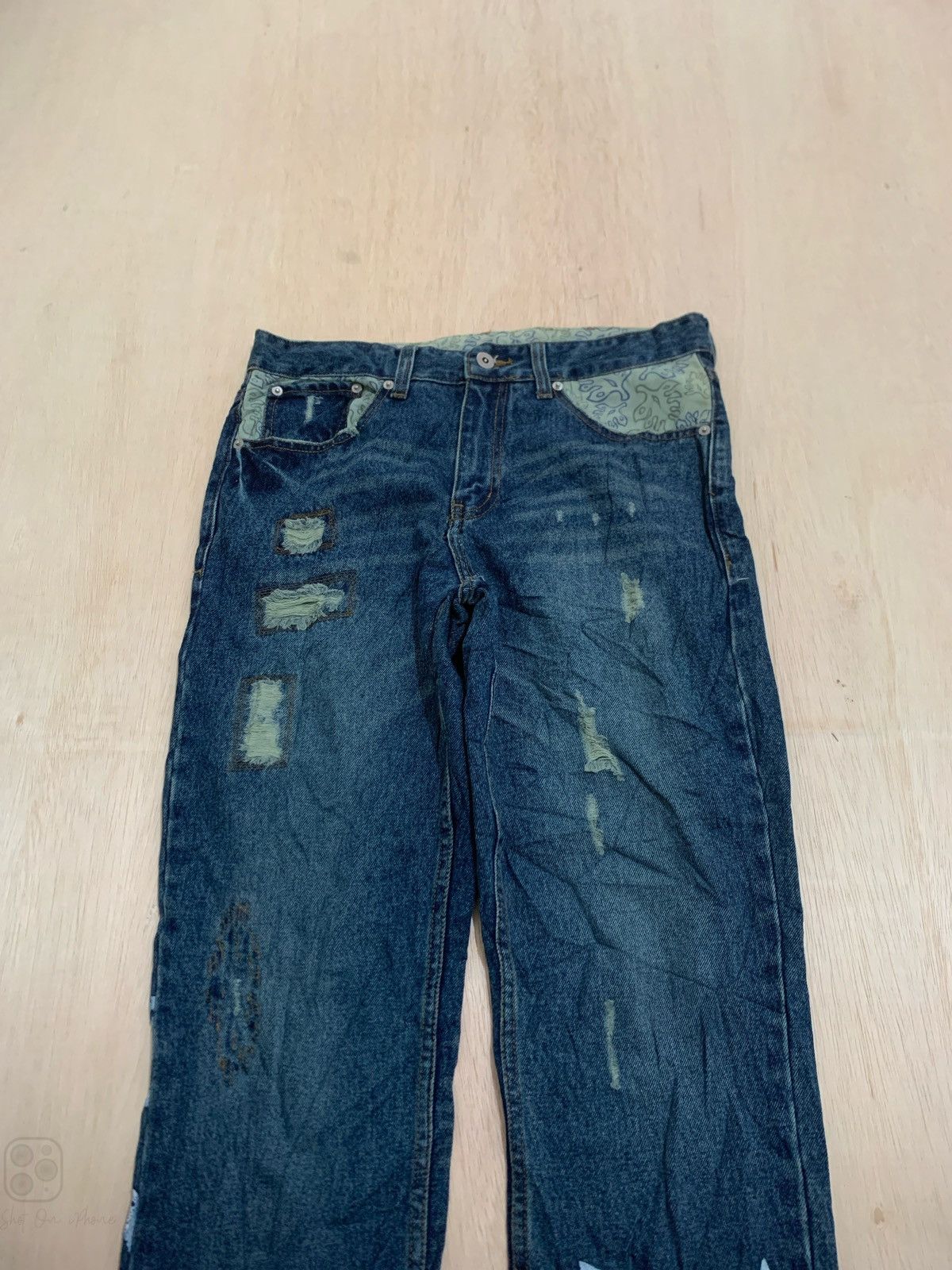 Hysteric Glamour × If Six Was Nine × Japanese Brand Y2k Body Glove Ifsixwasnine Punks Style Denim Jeans Size US 31 - 2 Thumbnail