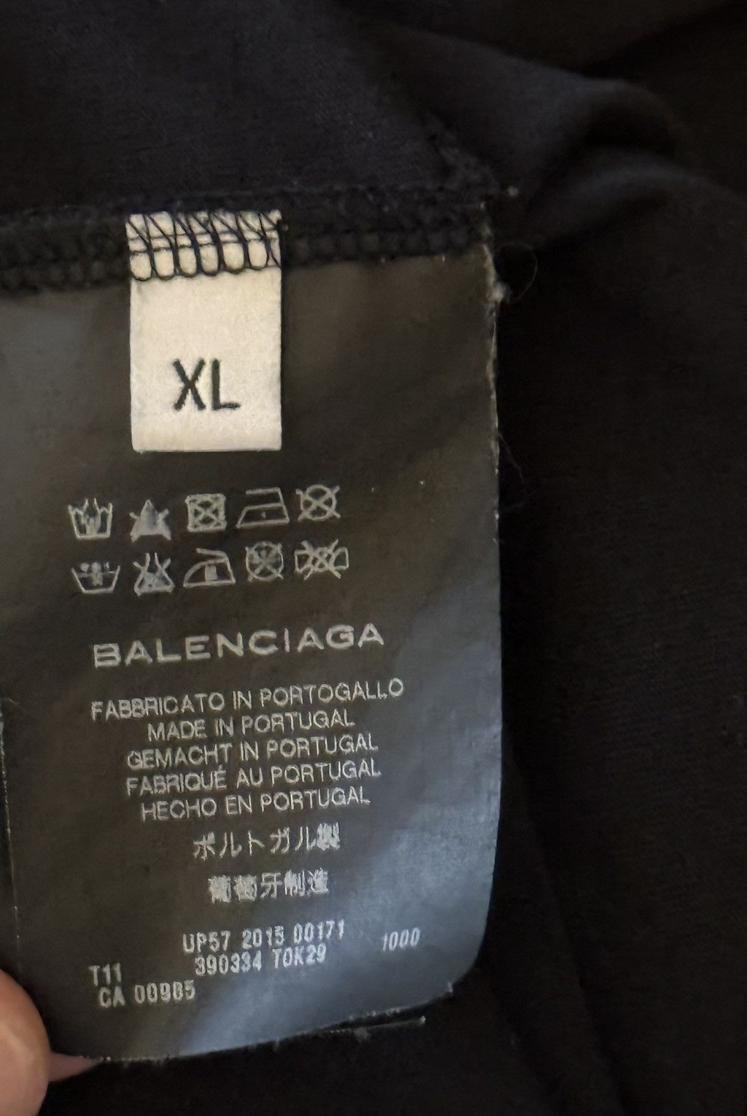 Balenciaga Vintage Balenciaga Black T-shirt Size US XL / EU 56 / 4 - 5 Thumbnail