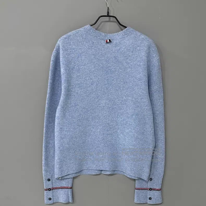 Thom Browne Thom Browne Blue Knit Cashmere Cardigan Size US M / EU 48-50 / 2 - 3 Thumbnail