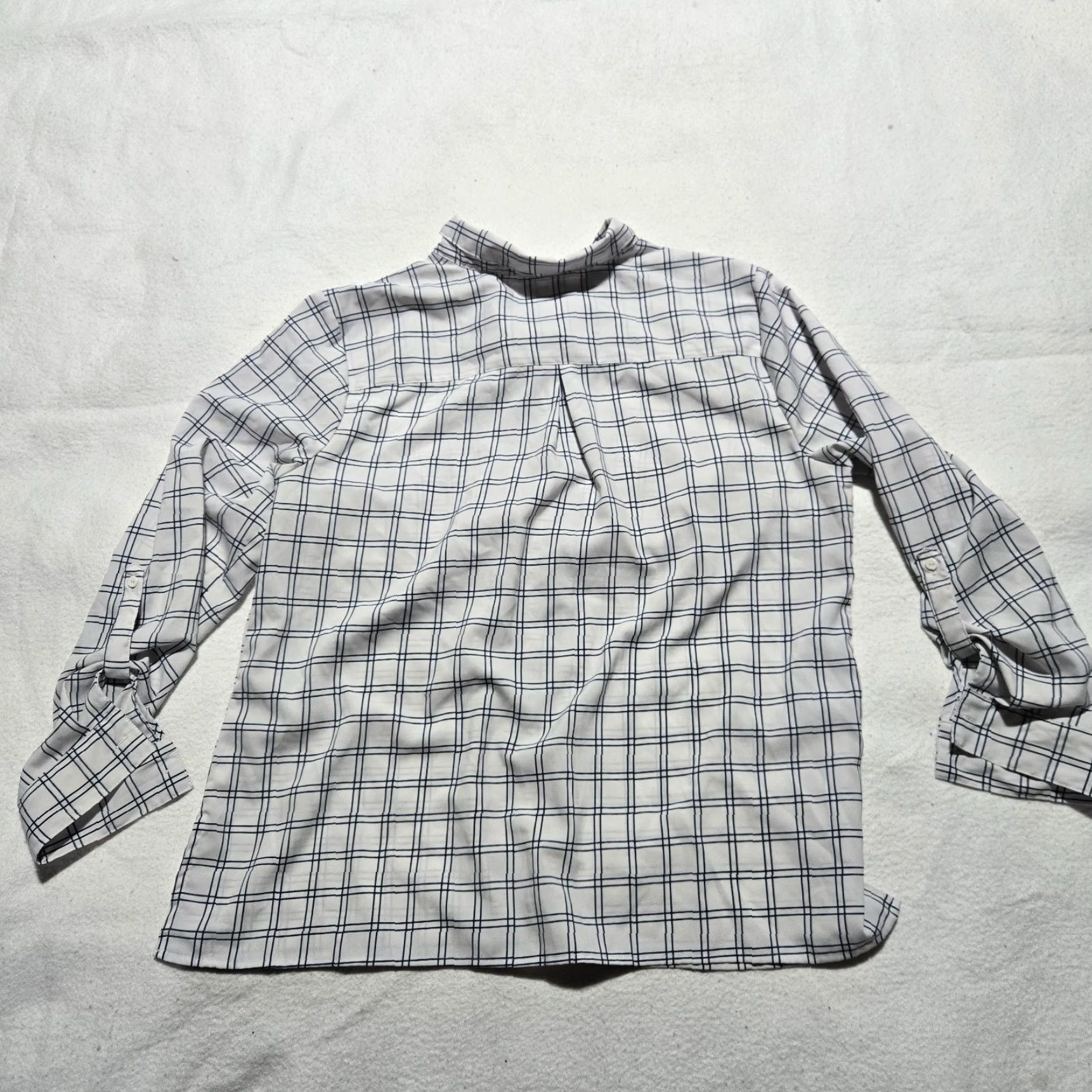 Vintage Notations Shirt Long Sleeve White Check Adult Women's XL Extra Large Size XL / US 12-14 / IT 48-50 - 7 Thumbnail