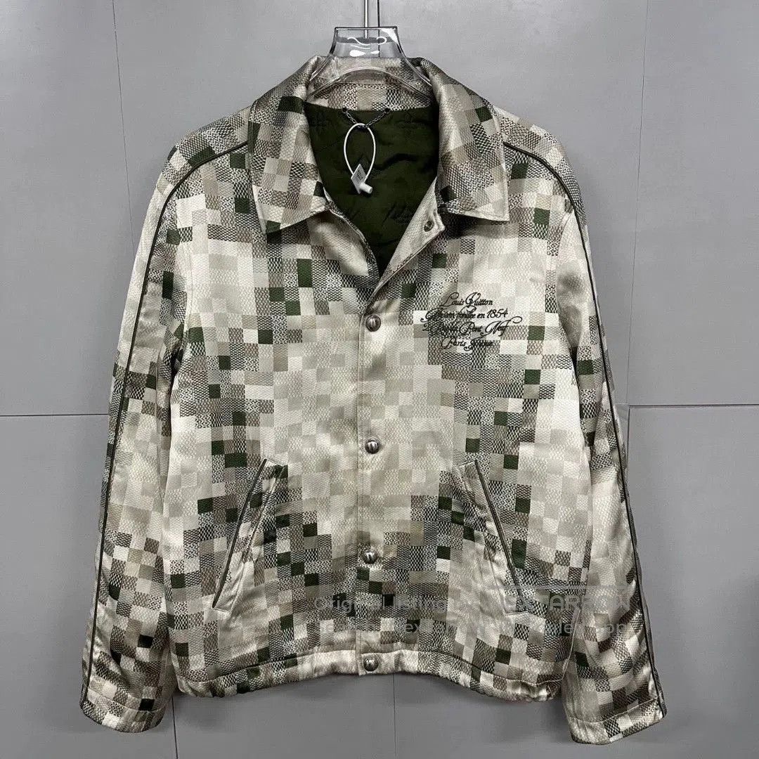 louis vuitton camouflage mosaic jacket size 46.