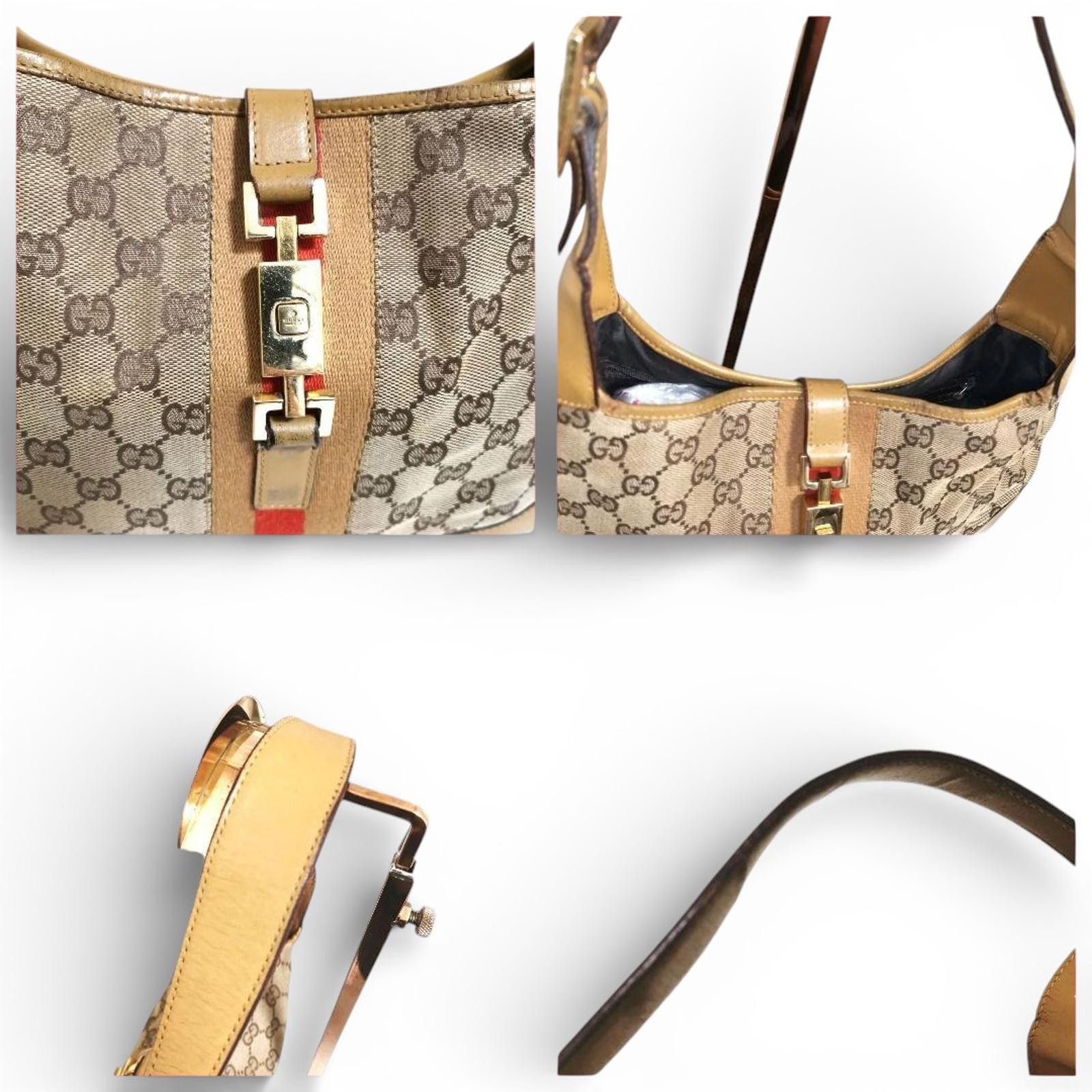 Gucci Gucci - Beige Canvas Shoulder Bag Leather Size ONE SIZE - 3 Thumbnail
