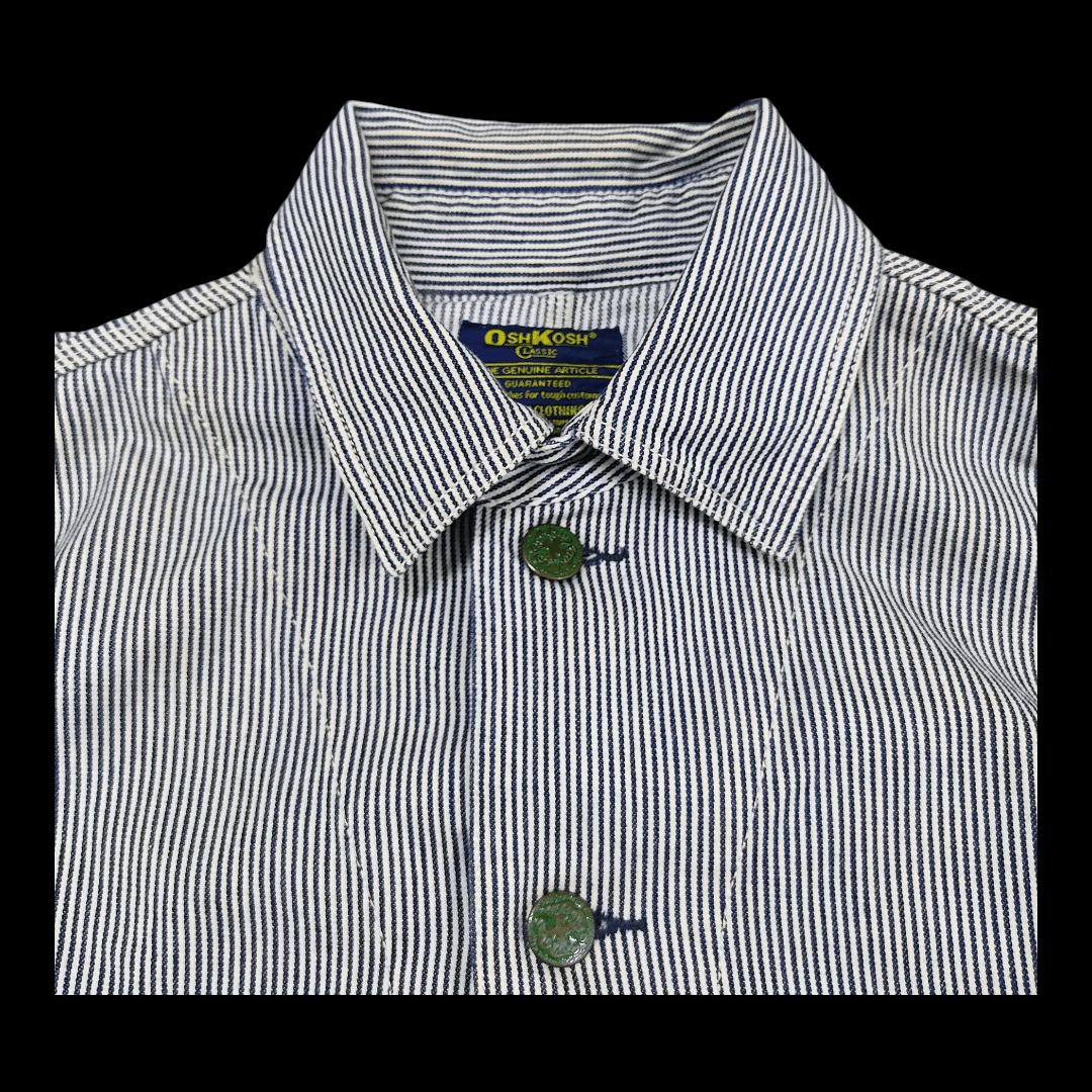 Oshkosh Vintage OSHKOSH Hickory Stripe Denim Chore Jacket Size US L / EU 52-54 / 3 - 7 Thumbnail