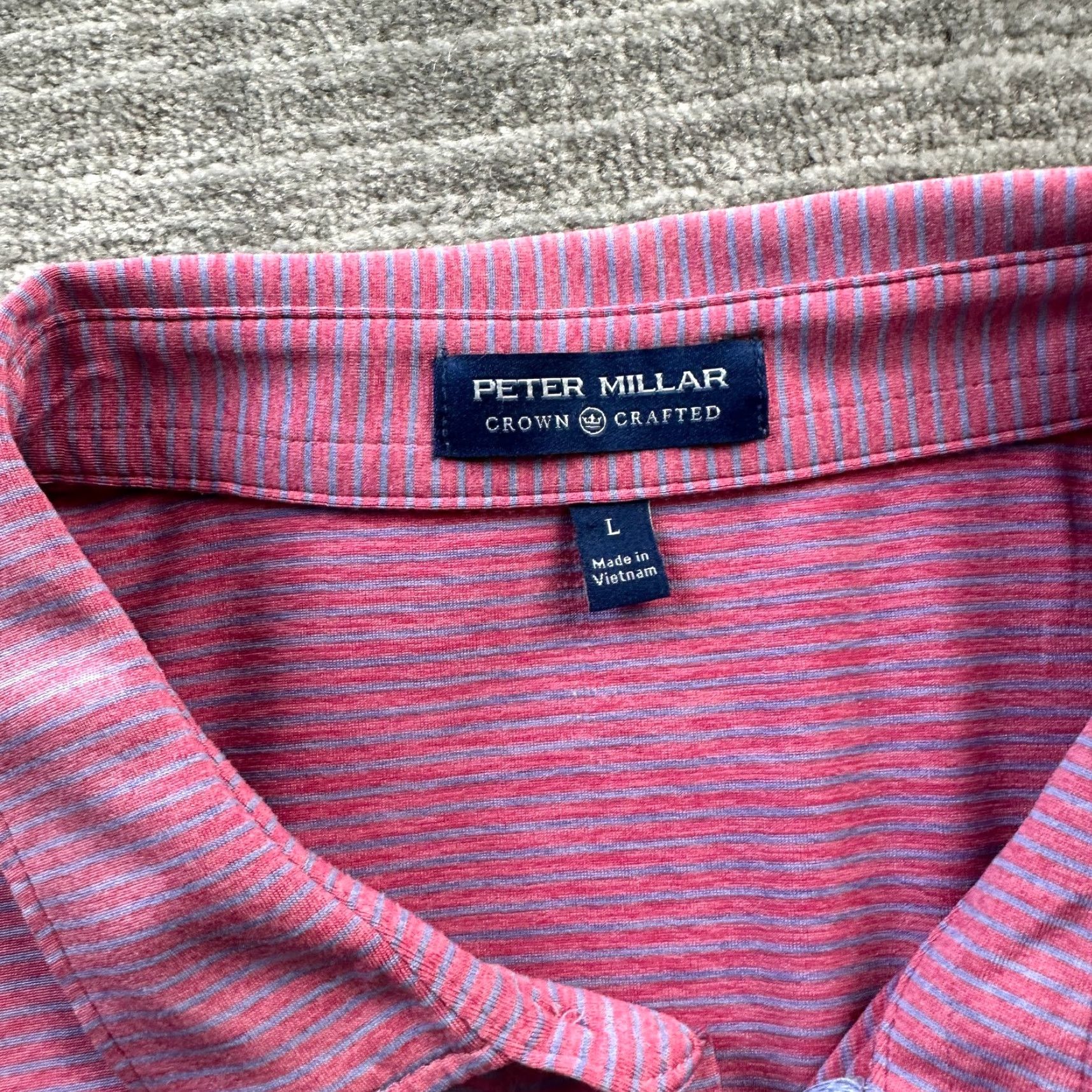 Peter Millar Peter Millar Polo Shirt Mens Large Red Performance Crown Crafted Size US L / EU 52-54 / 3 - 6 Thumbnail