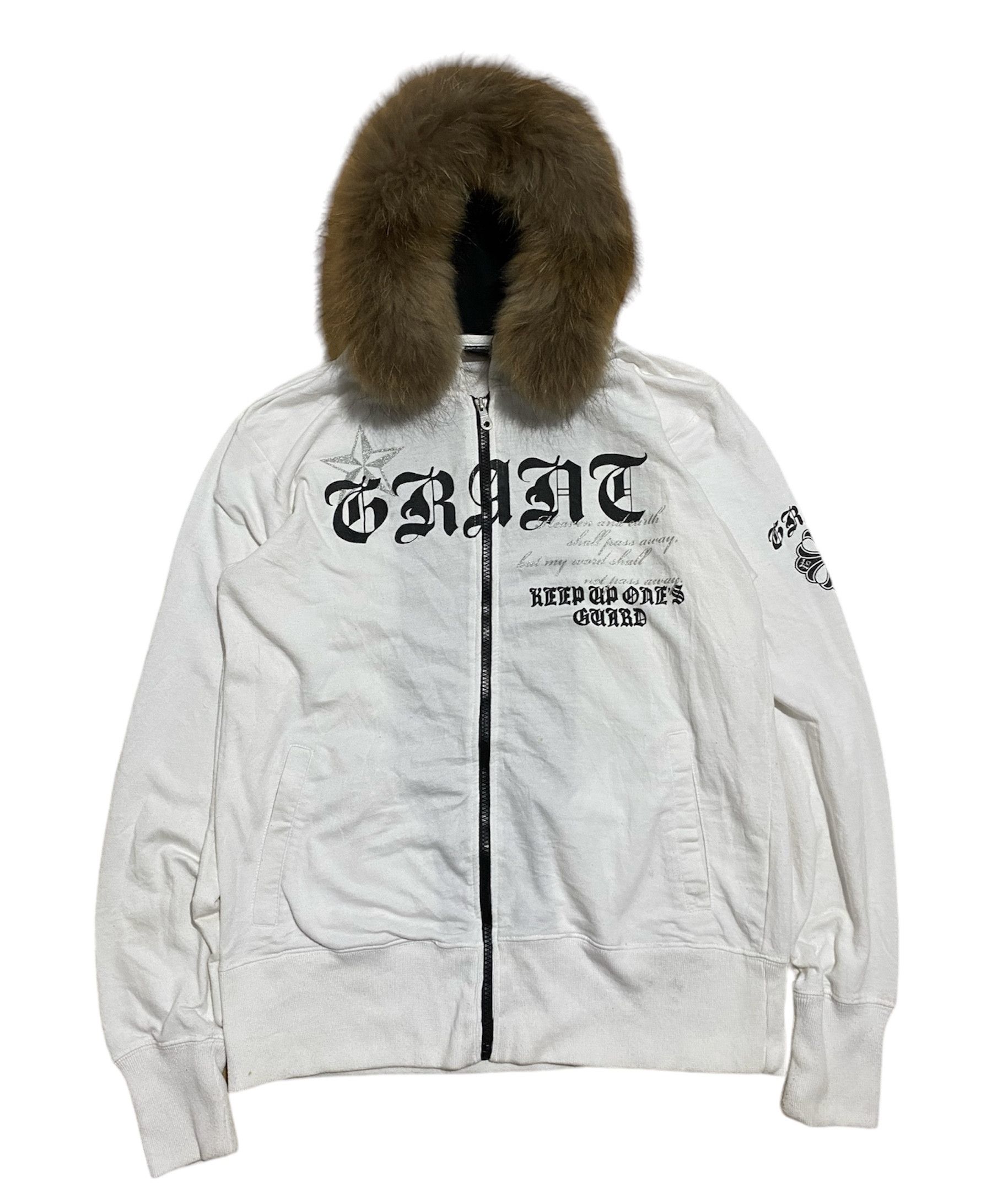 image of Beauty Beast x If Six Was Nine Vintage Transitory Phenomenon Poem Fur Hoodie Lgb Style in White (Si