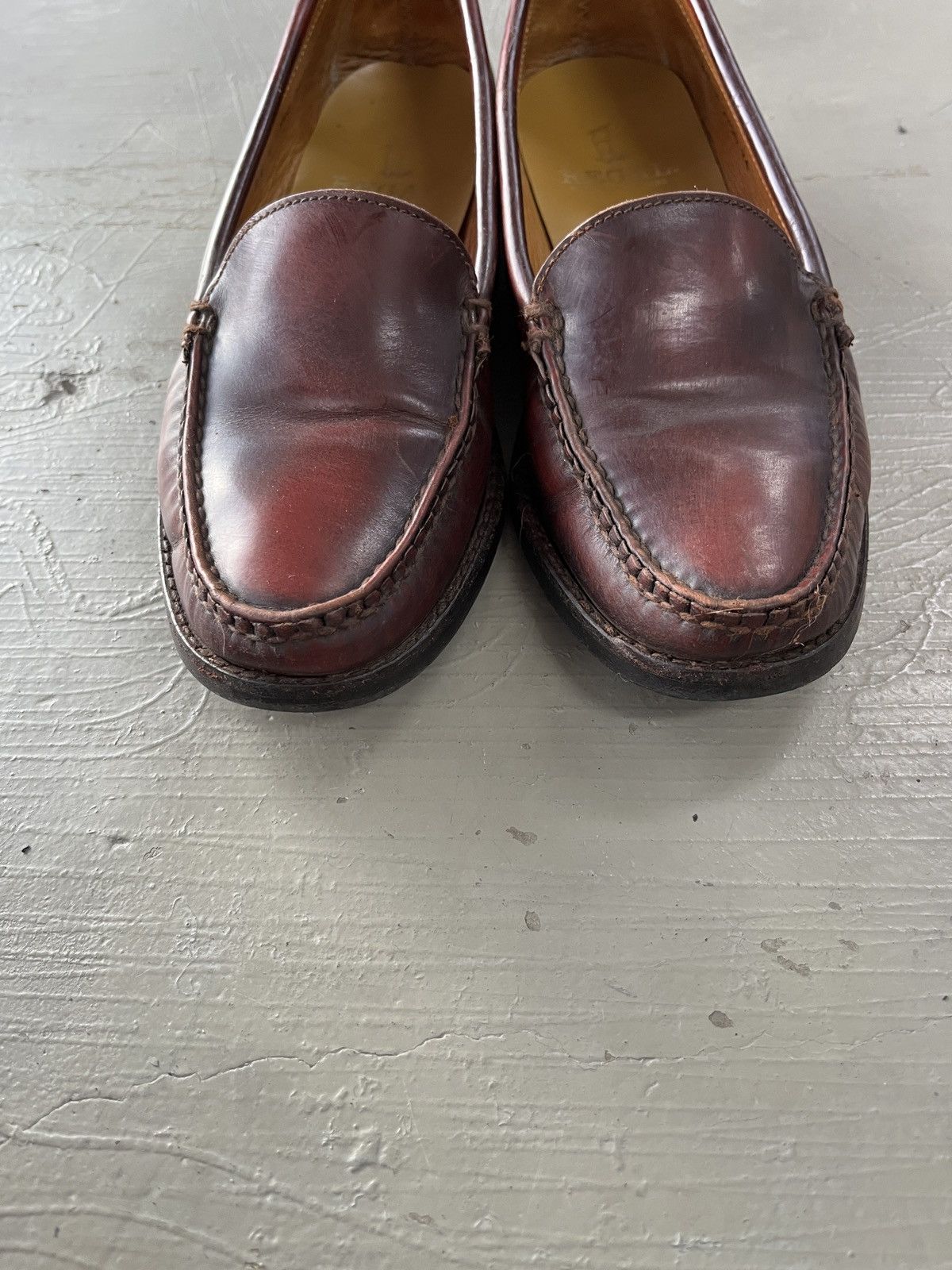 REGAL Regal The Row Style Wine Burgundy Penny Loafers Size US 6.5 / EU 39-40 - 14 Thumbnail