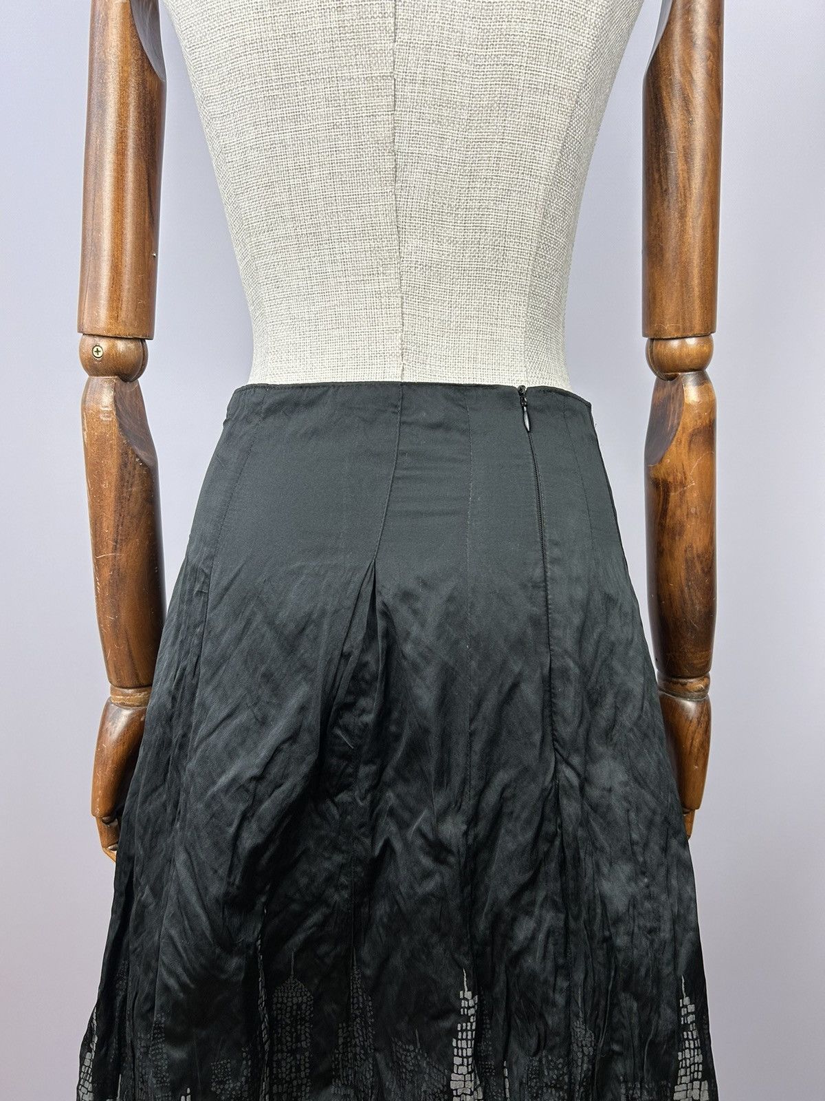 Annette Gortz × Designer Annete Gortz Black Grey City Print Pleated Skirt Size 36 Size 28" / US 6 / IT 42 - 5 Thumbnail
