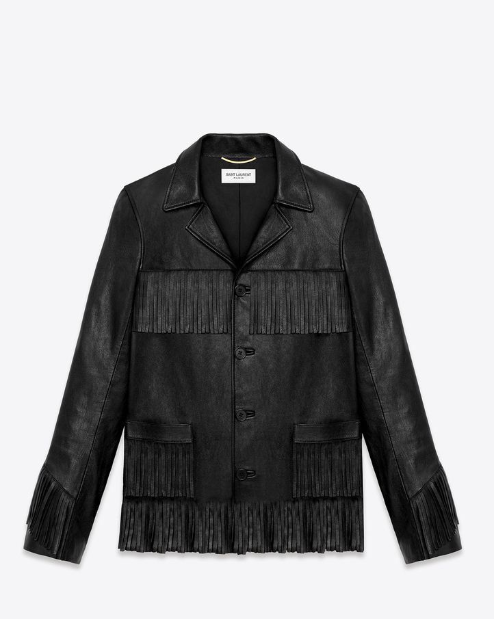Saint Laurent Paris L12 Curtis Fringe Leather Jacket. Size euro 48 Size M / US 6-8 / IT 42-44 - 25 Thumbnail