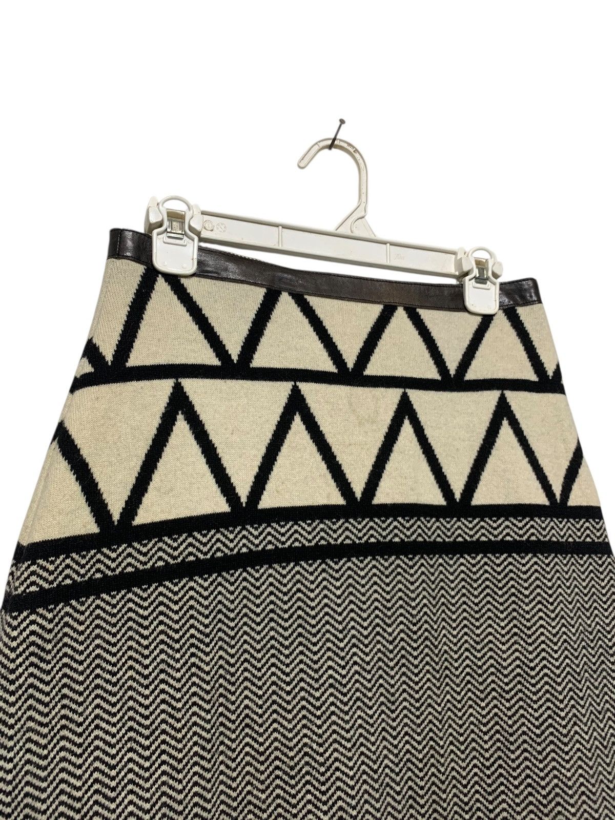 Gaultier Homme Objet L.Objet Shinichi Morimoto zig zag wool cashmere skirt Size 26" / US 2 / IT 38 - 3 Thumbnail