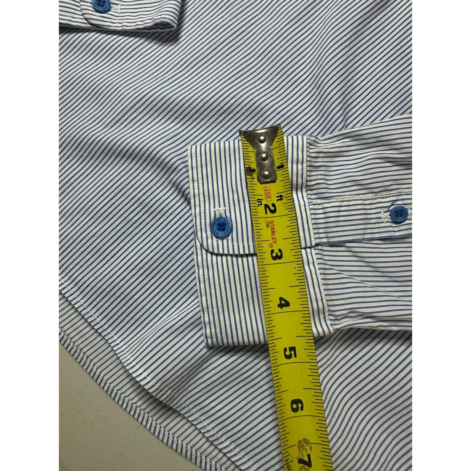 & Other Stories Escales Paris Men's L Blue Stripe Long Sleeve Shirt Nautical Size US L / EU 52-54 / 3 - 6 Thumbnail