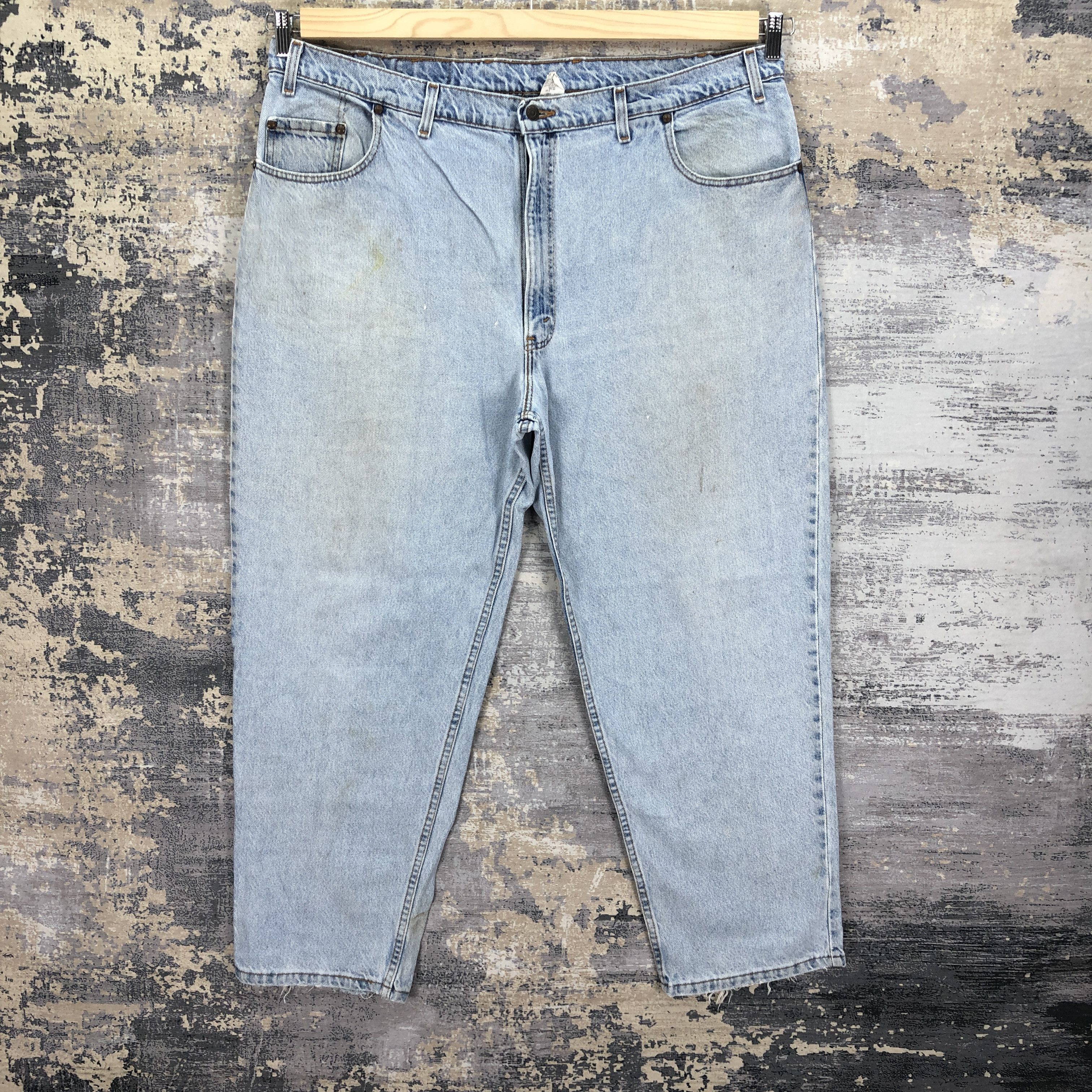 Levi's × Vintage 90s Levis 545 Light Wash Denim Orange Tab Levi's Faded Jeans Size US 42 / EU 58 - 1 Thumbnail