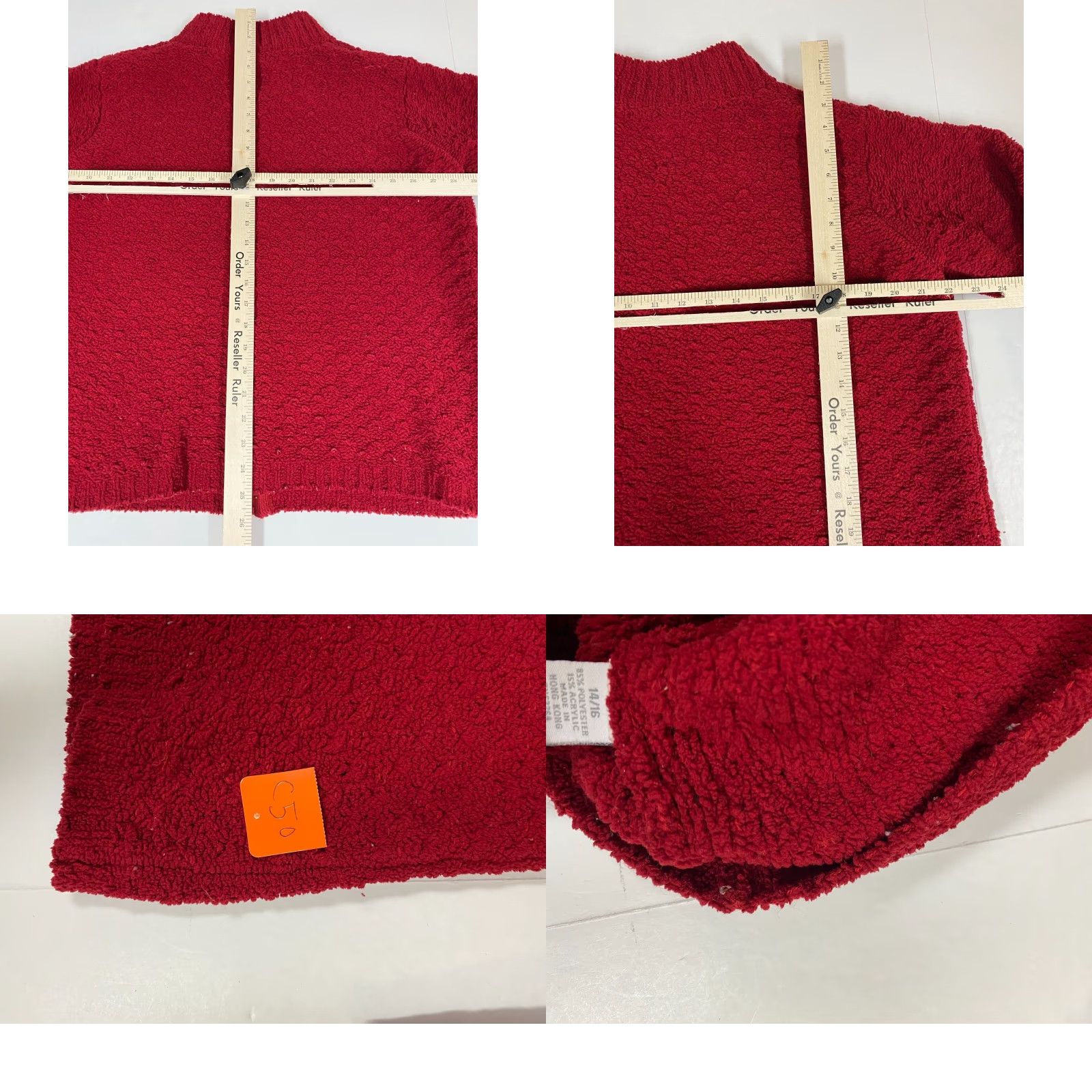 Vintage Dressbarn Jacket Womens 14 Full Zip Red Fleece Casual Fall Spring Long Sleeve Mens? Girls? Wait. Size XL / US 12-14 / IT 48-50 - 8 Thumbnail