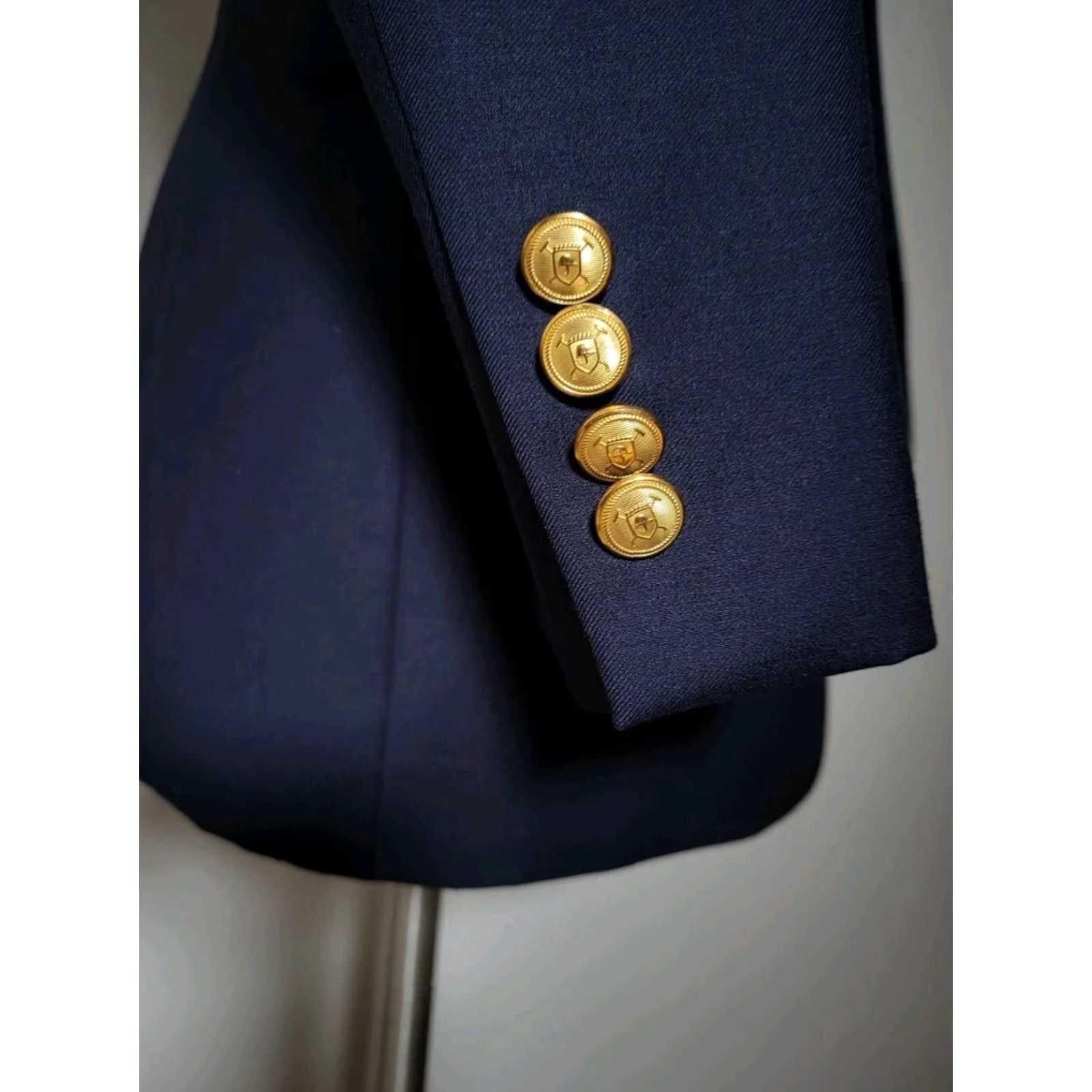 Ralph Lauren Ralph Lauren Blazer Wool Polyester Navy Blue 42L Mens Two-Button Notch Lapel Long Single-Breasted 1 Vent Solid Vintage? No (avoid extra) Size US XL / EU 56 / 4 - 2 Thumbnail