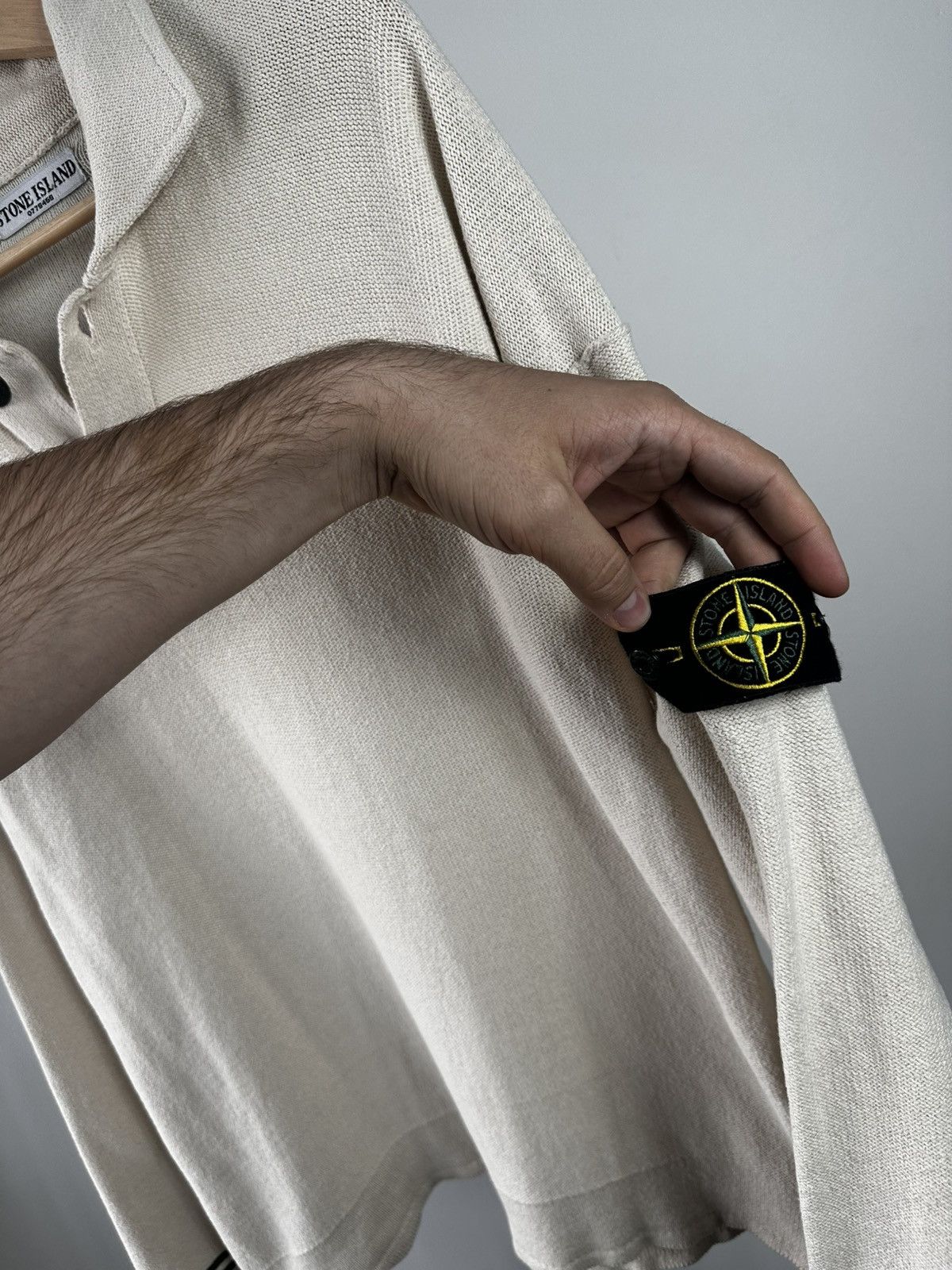 Stone Island Archive Stone Island 2006 Mock Neck Knit Pullover Cream Size US XXL / EU 58 / 5 - 3 Thumbnail
