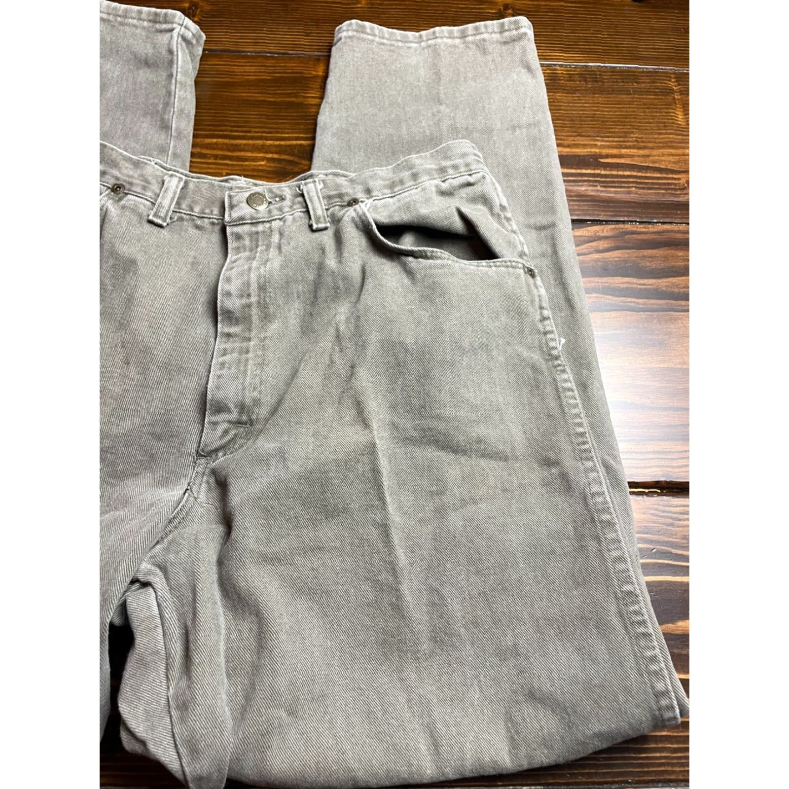 Wrangler Wrangler Pants Men's 36x32 Olive Brown Straight Leg Pockets Chino Casual Workwear Regular Inseam 32 Size US 36 / EU 52 - 3 Thumbnail
