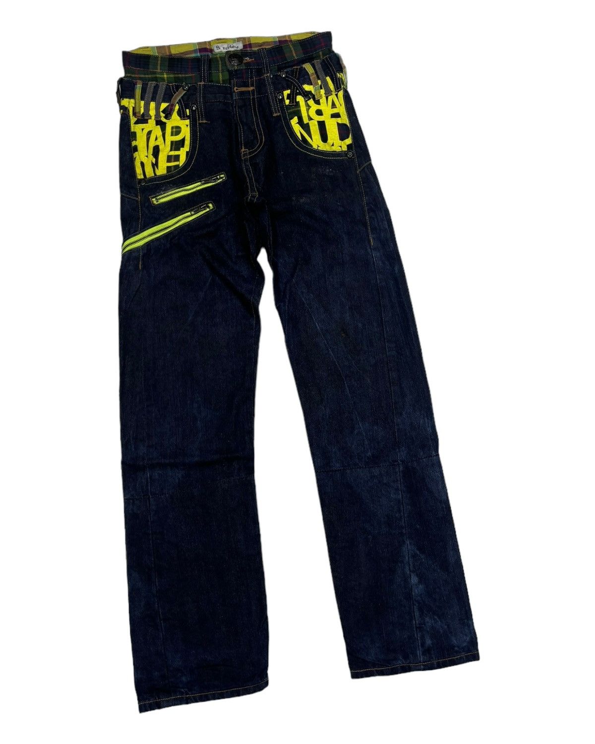 If Six Was Nine DOUBLE WAIST🔥SORRIDERE FADED BLUE JEANS DISTRESS DENIM Size US 27 - 3 Thumbnail