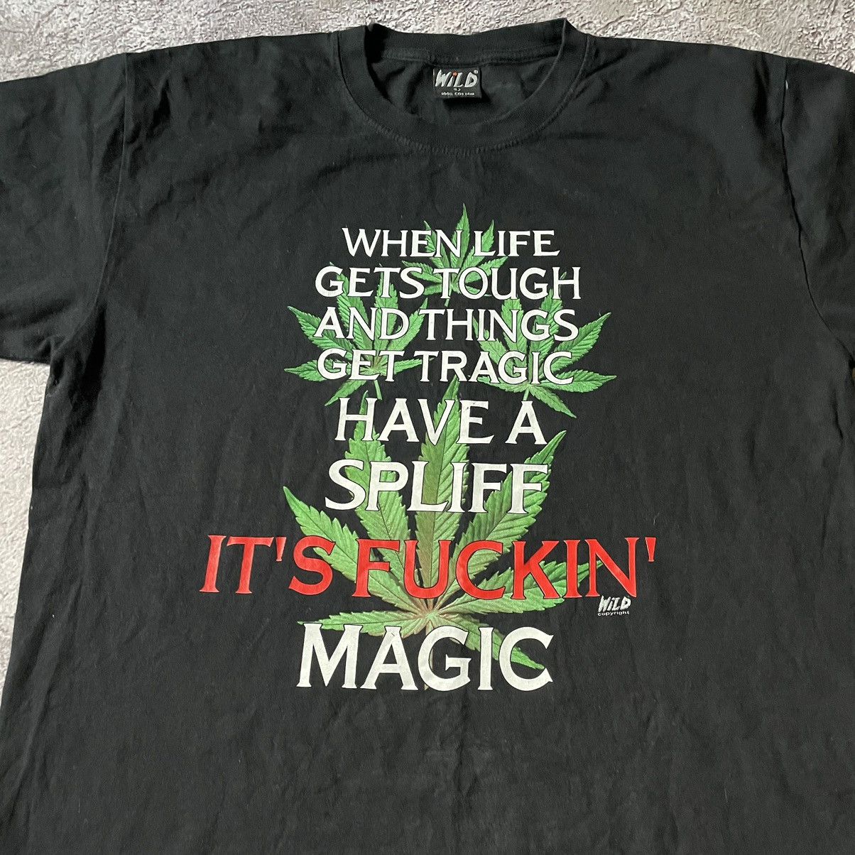 Gildan Vintage Y2K ADULT “ SMOKE FUCKING WEED DRUGS “ FUNNY TEE Size US L / EU 52-54 / 3 - 5 Thumbnail