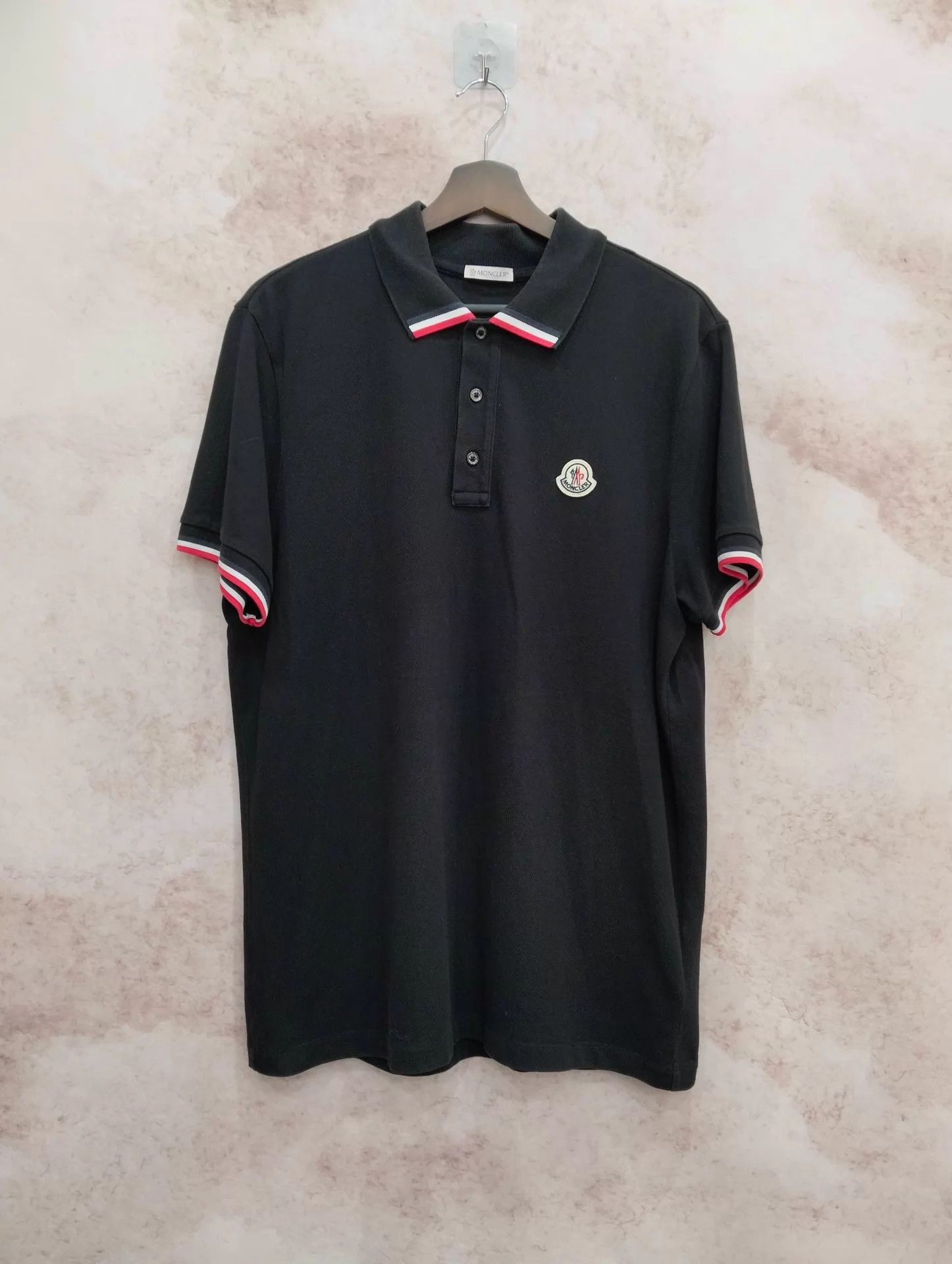 Moncler Moncler Black Short Sleeve Polo Shirt L Size US L / EU 52-54 / 3 - 1 Thumbnail