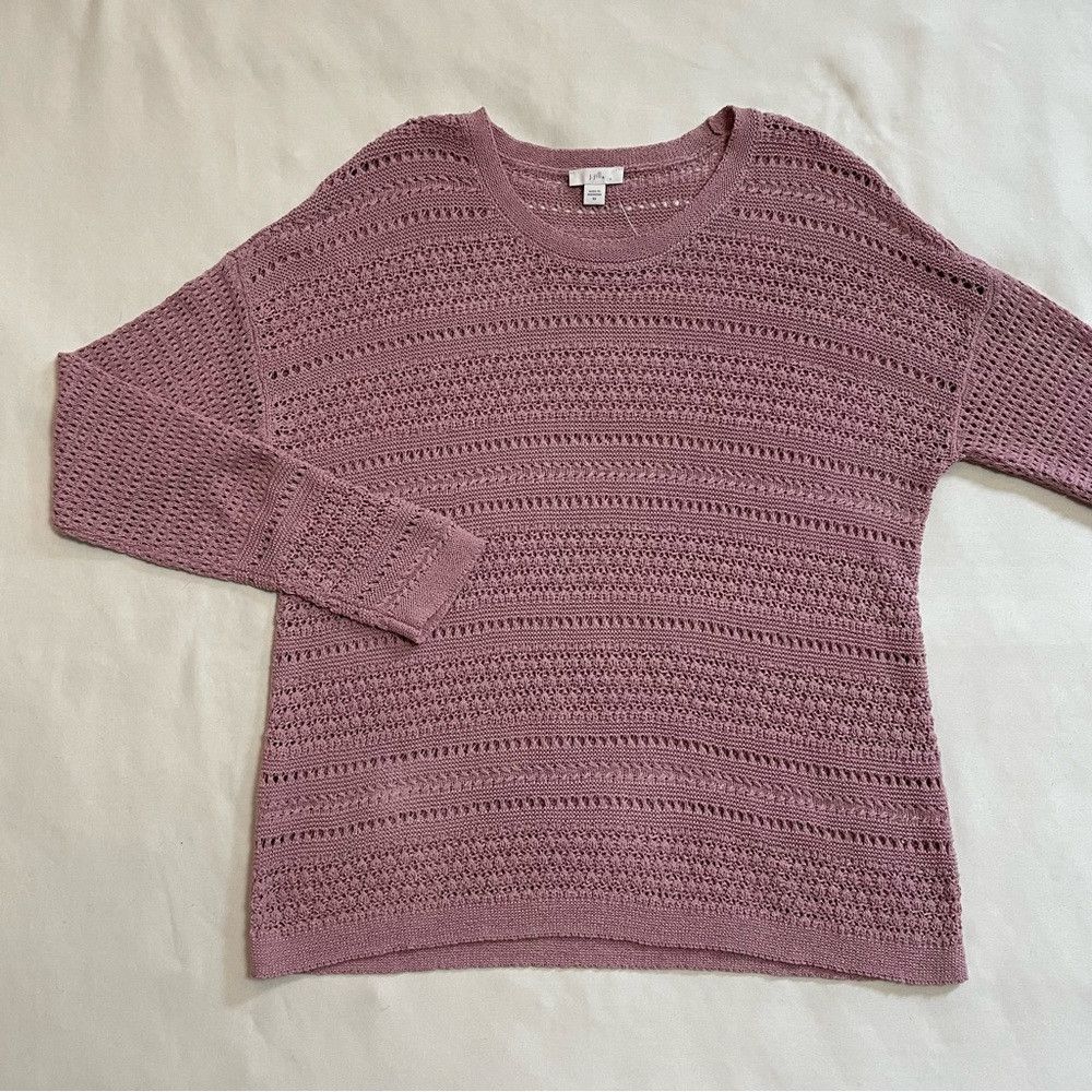 J. Jill New J.Jill Dusty Rose Cotton Blend Knit Sweater Size XS Size XS / US 0-2 / IT 36-38 - 5 Thumbnail