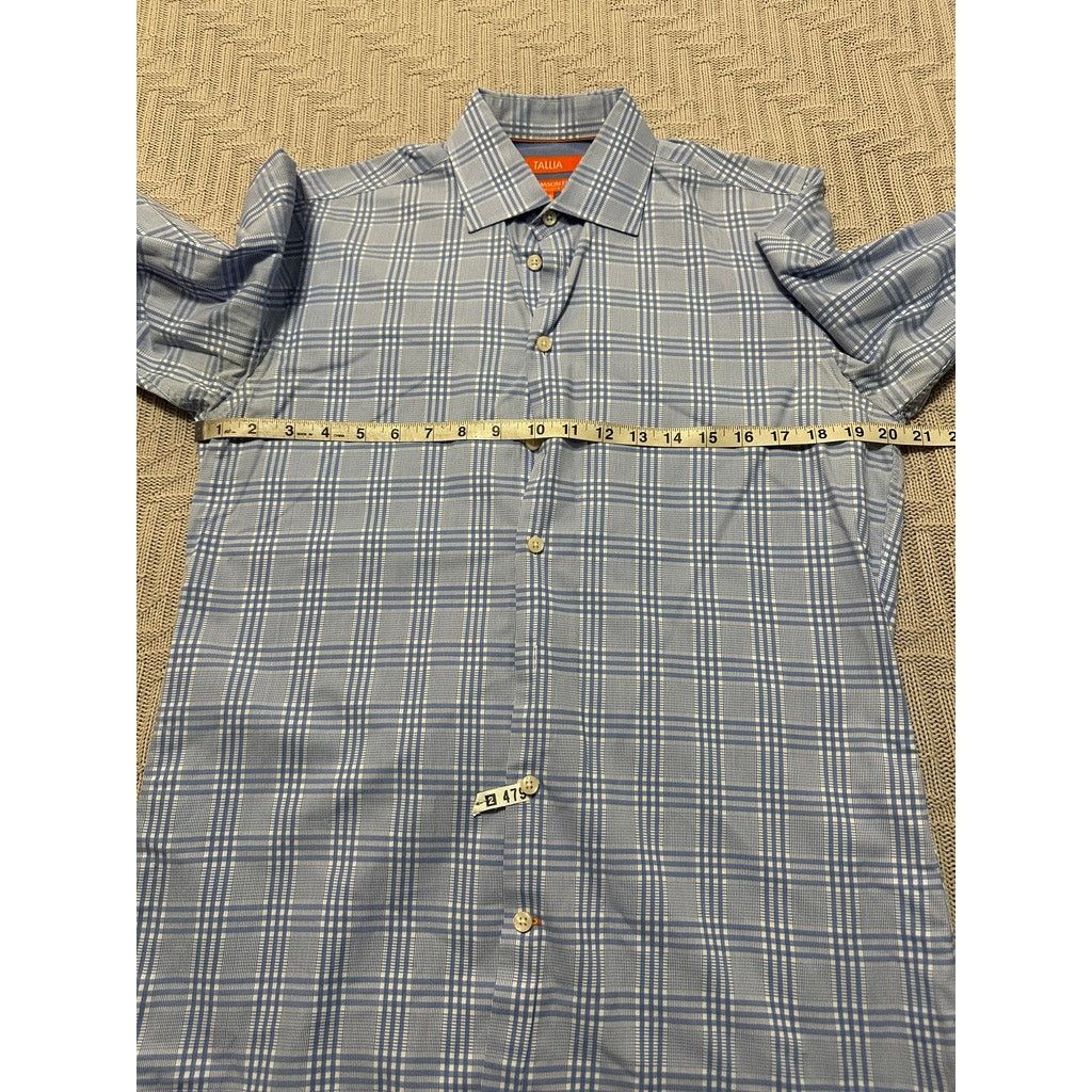 Tallia Tallia blue plaid the Mason fit button down size 15.5 Size US M / EU 48-50 / 2 - 7 Thumbnail