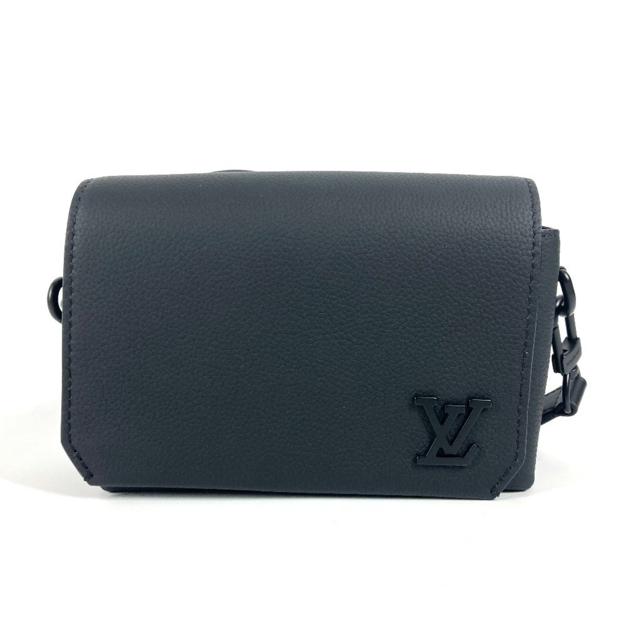 Louis Vuitton M82085 Lv Aerogram Fast Line Wearable Wallet Bag Crossbody Flap Shoulder For Men And Women Noir Black Like New