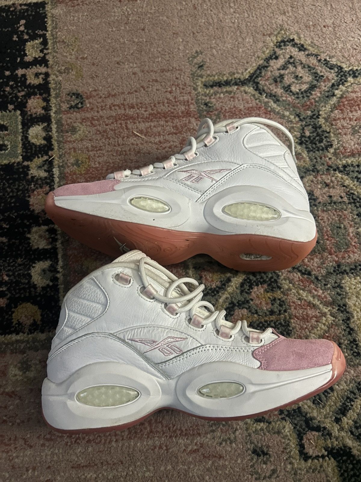 Reebok Reebok Question Mid "Pink Toe" Size US 9 / EU 42 - 6 Thumbnail