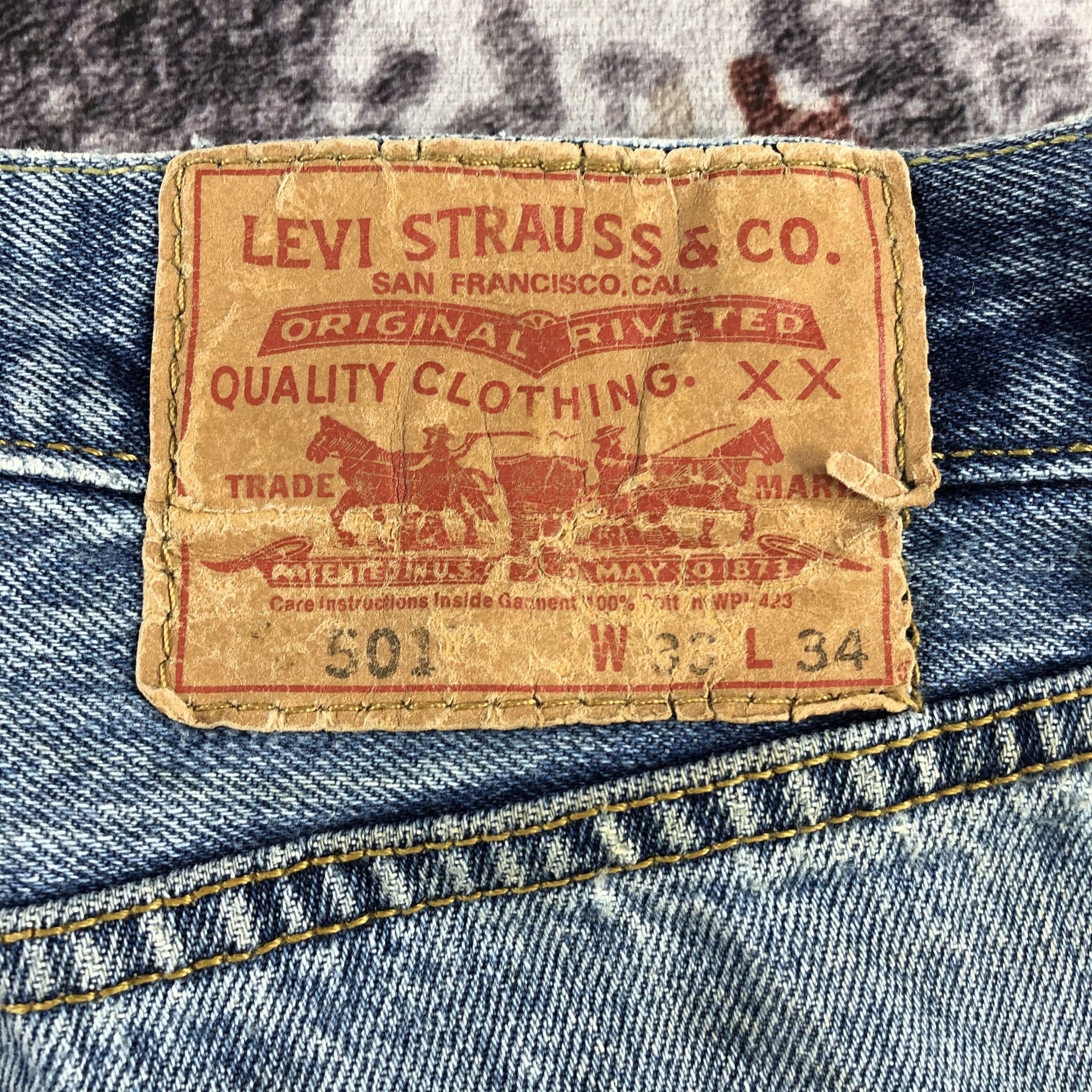 Levi's Vintage Blue Wash Levis 501 Jeans-JM2999 Size US 34 / EU 50 - 6 Thumbnail