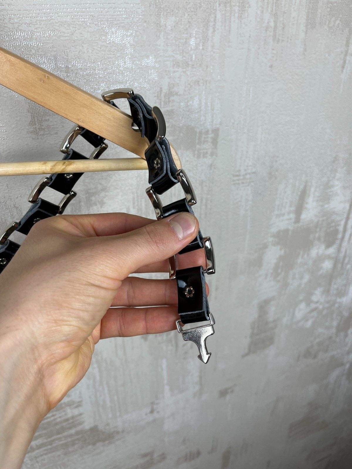 Other Avant Garde Polished Leather Rock Metal Belt Punk Crust Size ONE SIZE - 8 Thumbnail