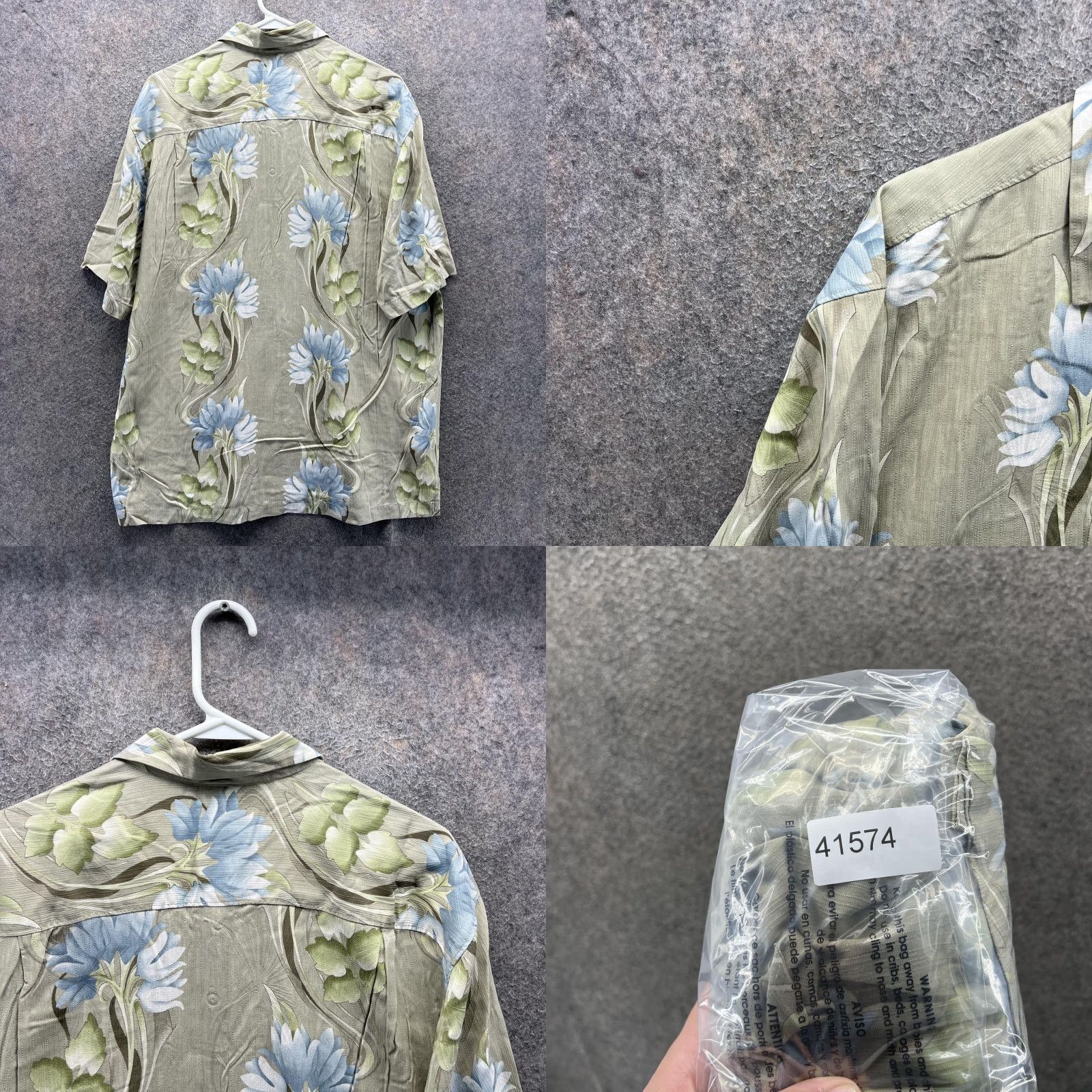 Tommy Bahama Tommy Bahama Shirt Mens M Floral Silk Hawaiian Short Sleeve Button Front Size US M / EU 48-50 / 2 - 8 Thumbnail