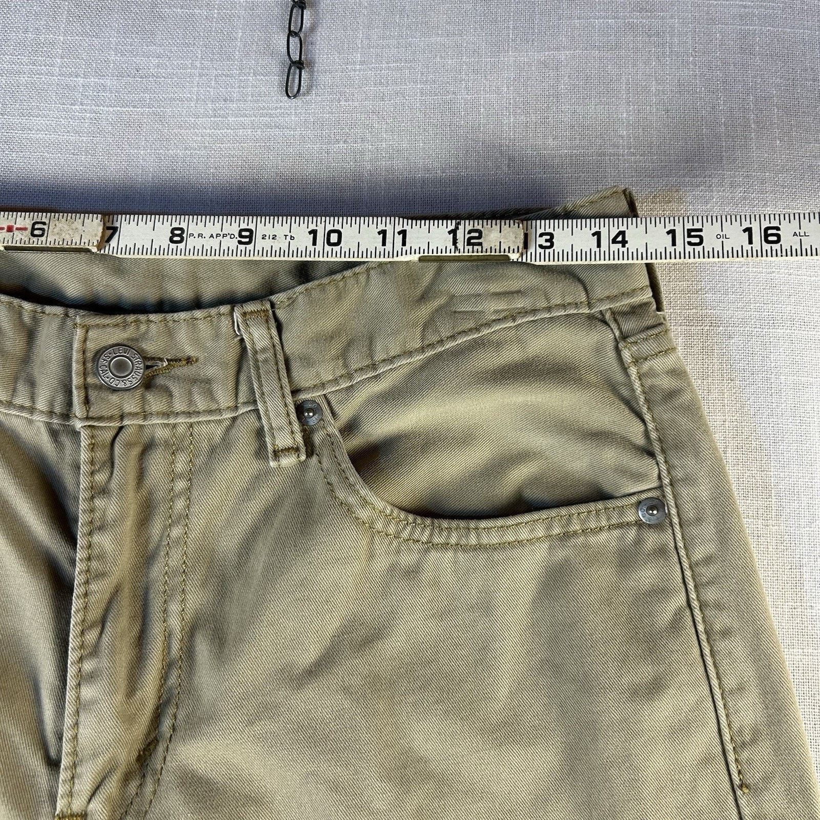 Levi's Levi's 508 Tapered Khaki 100% Cotton Pants Men's Size 29x32 Size US 29 - 2 Thumbnail