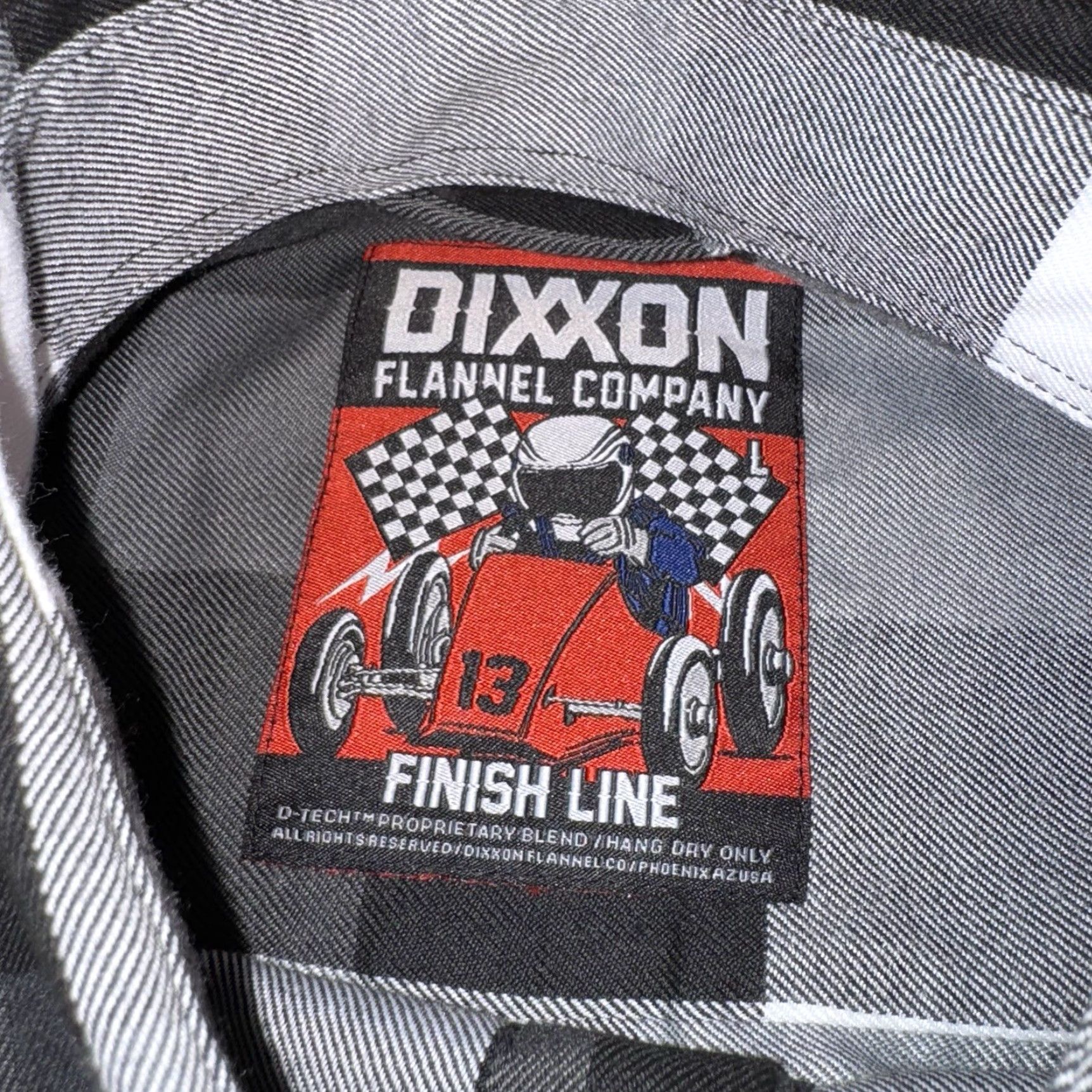 Vintage Dixxon Flannel Finish Line Button Down Shirt Mens Large Plaid Black White Button-Up Casual Travel Long Sleeve Size US L / EU 52-54 / 3 - 5 Thumbnail