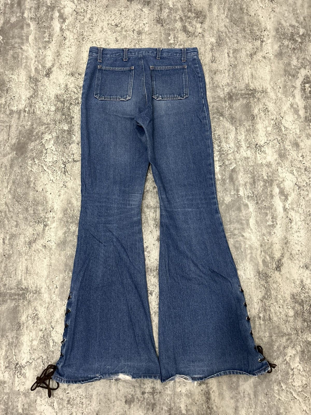 If Six Was Nine × Japanese Brand × Le Grande Bleu (L.G.B.) Vintage Fiftyh’s Campany Lace Leg Super Flare Pans Size US 28 / EU 44 - 3 Thumbnail